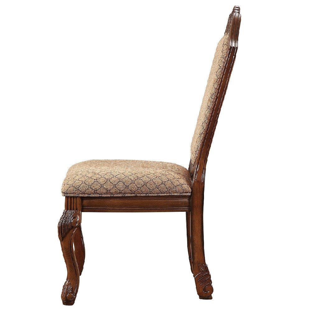 Chateau De Ville - Side Chair (Set of 2) - Fabric & Cherry, dark brown, view 3