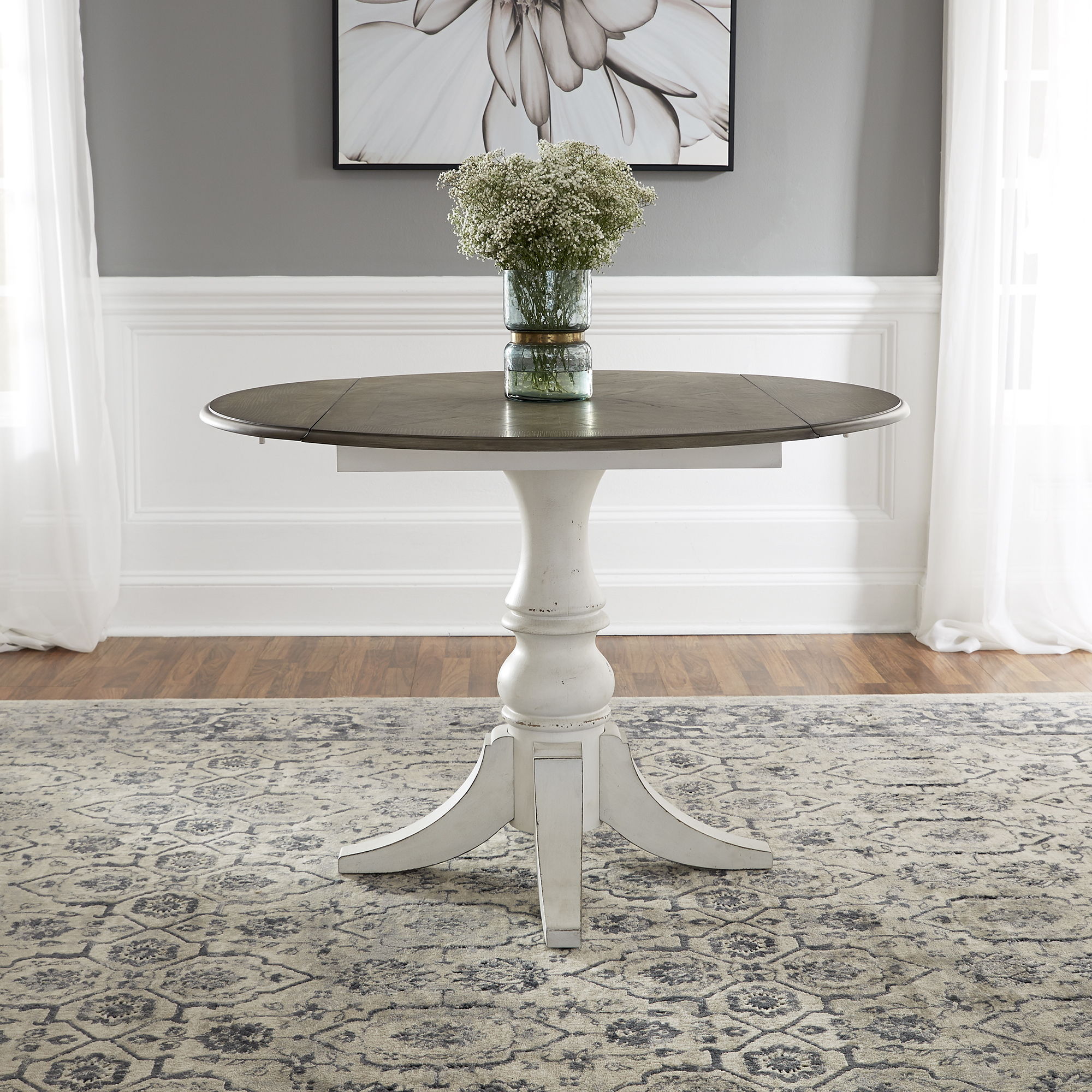 Liberty Furniture Magnolia Manor - Drop Leaf Table - White