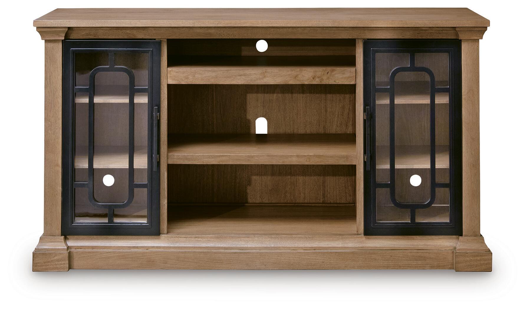 Ashley Furniture Wittenmyer - XL TV Stand With Fireplace Option - Natural / Black - Image 4