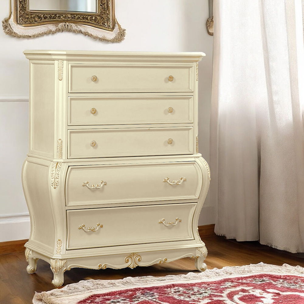 Chantelle - Chest - Pearl White Finish, white