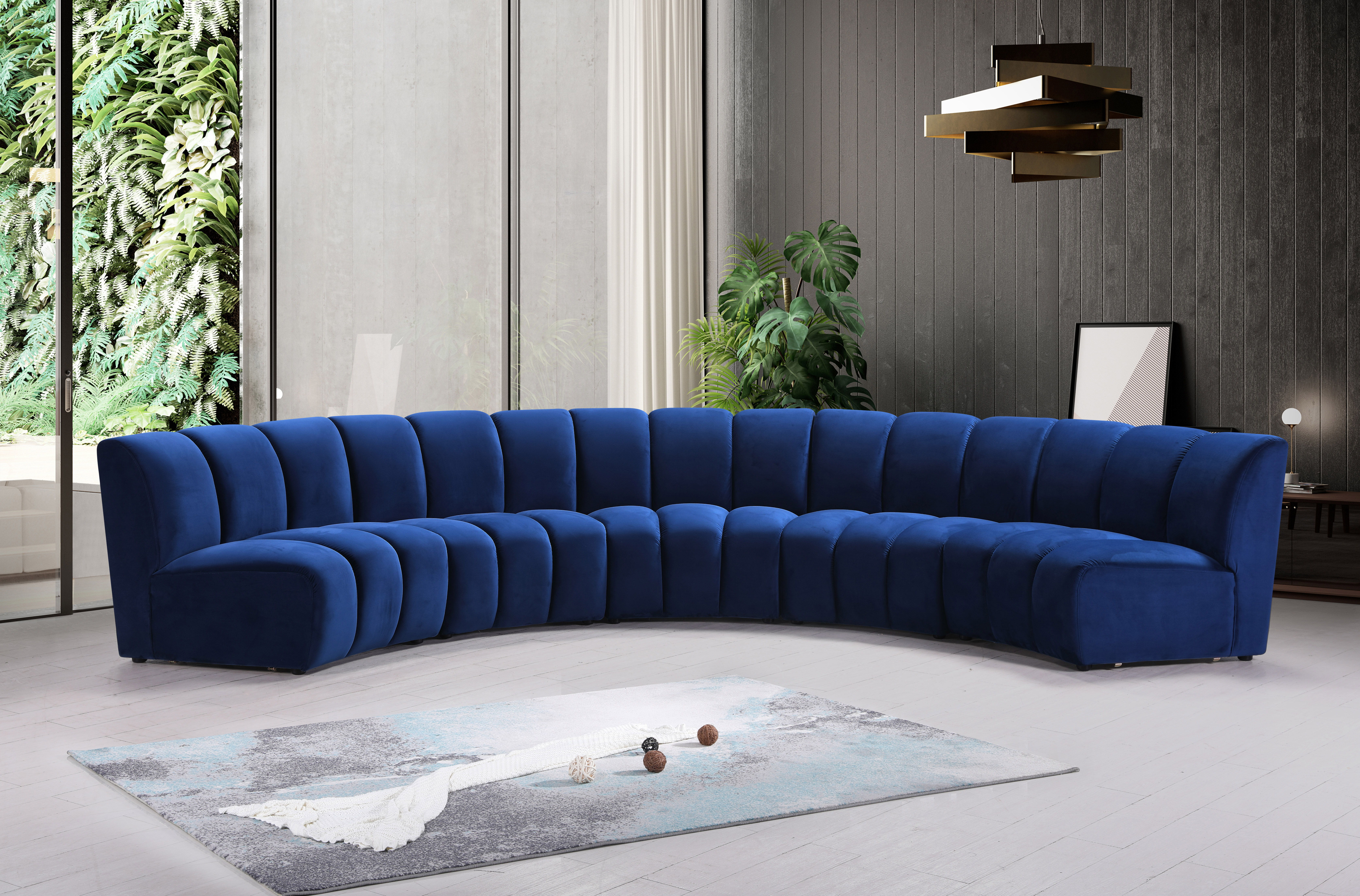 Infinity - 5 Piece Modular Sectional - Navy