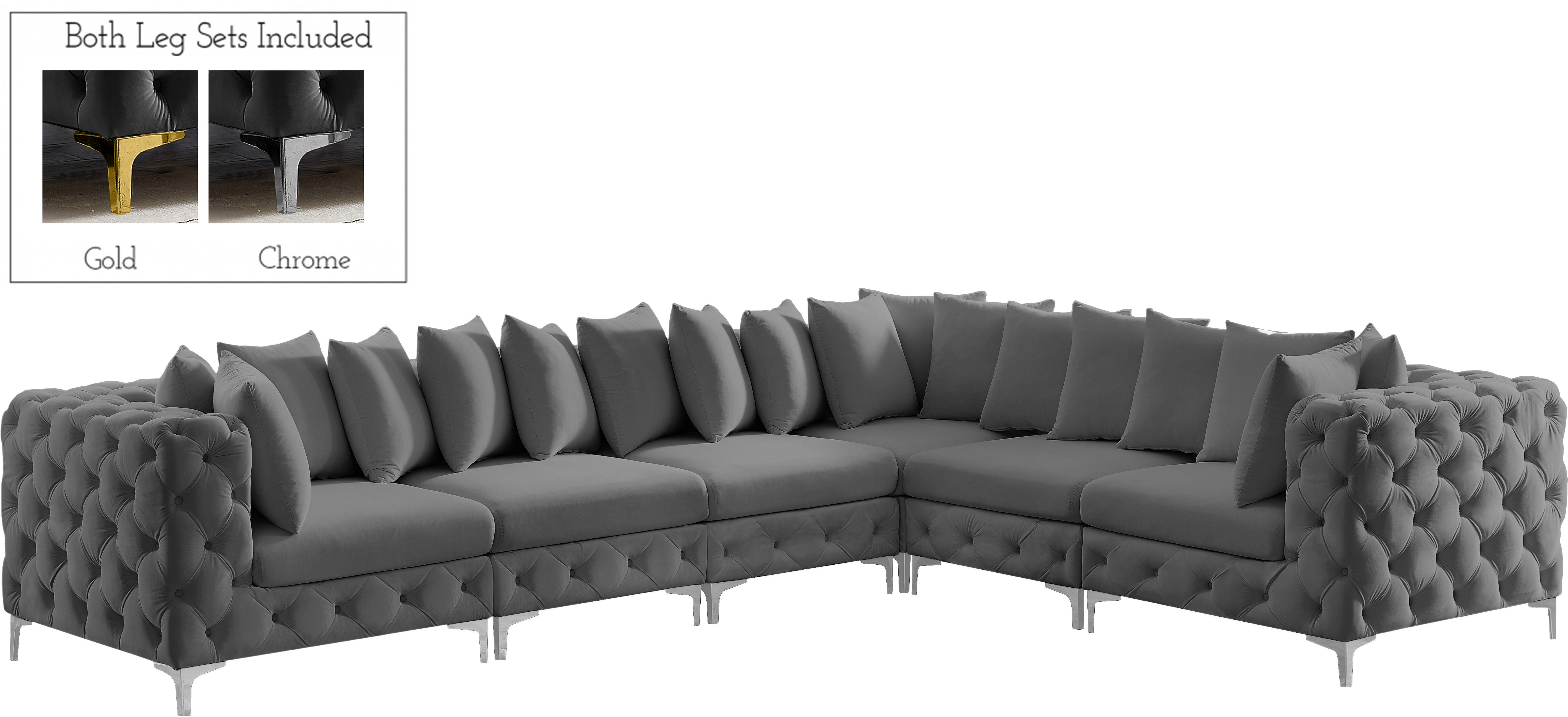 Tremblay - 6 Piece Modular Corner Sectional - Gray
