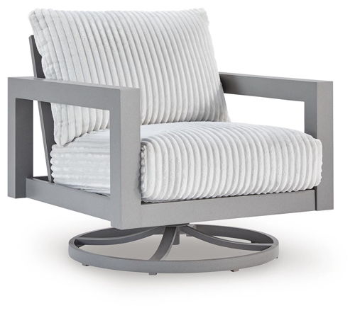 Hurley Park - Swivel Chair With Cushion - Gray, light gray