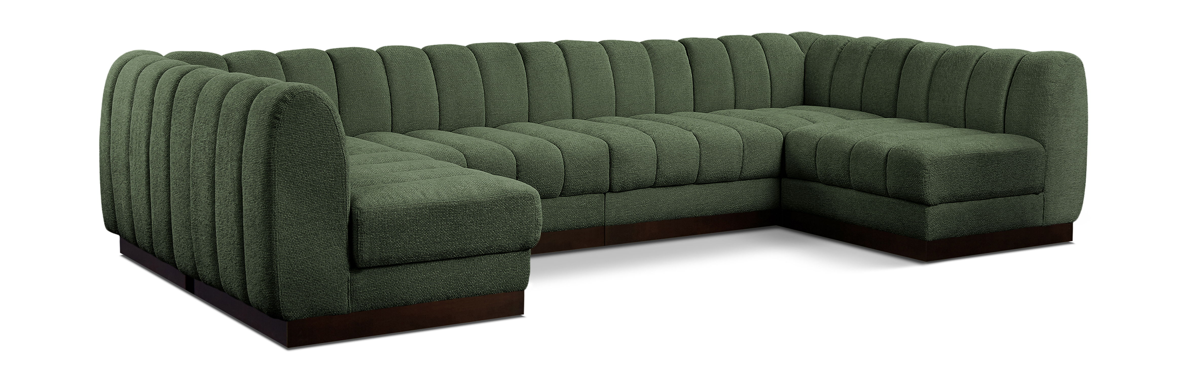 Quinn - 6 Piece Modular U-Shaped Sectional - Green