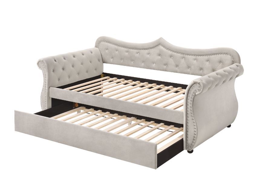Adkins - Twin Daybed With Trundle - Beige Linen, beige, view 2
