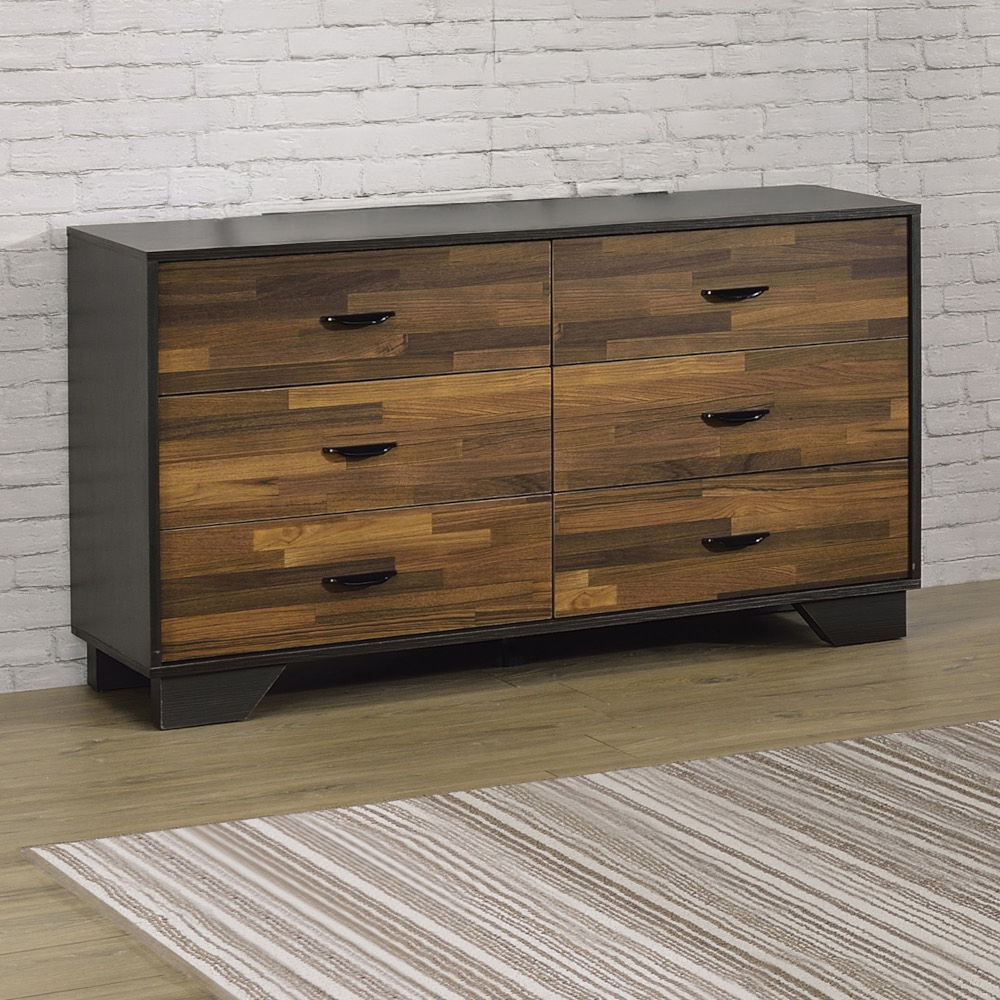 Eos - Dresser - Walnut & Black, dark brown, view 3