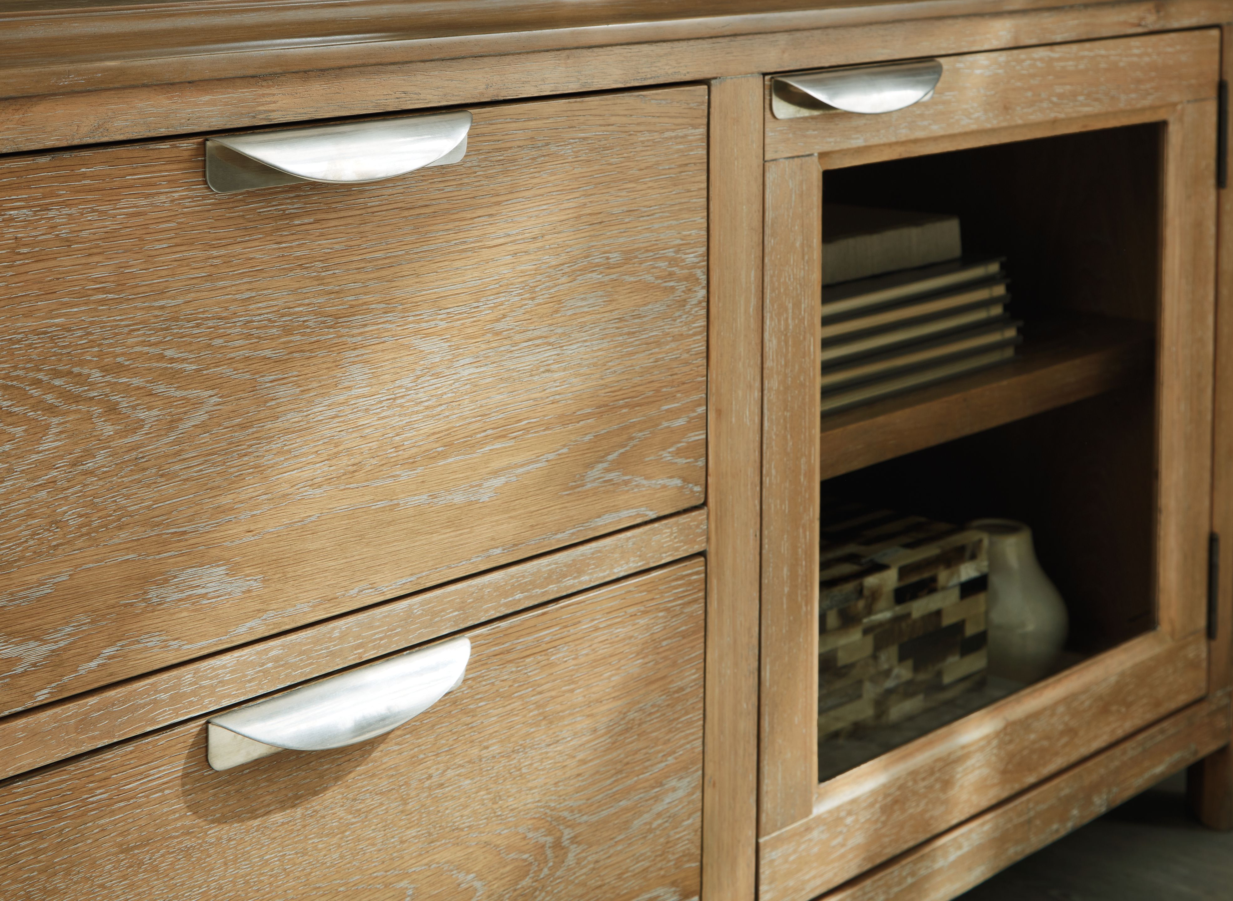 Ashley Furniture Rencott - Extra Large TV Stand - Light Brown - Image 6