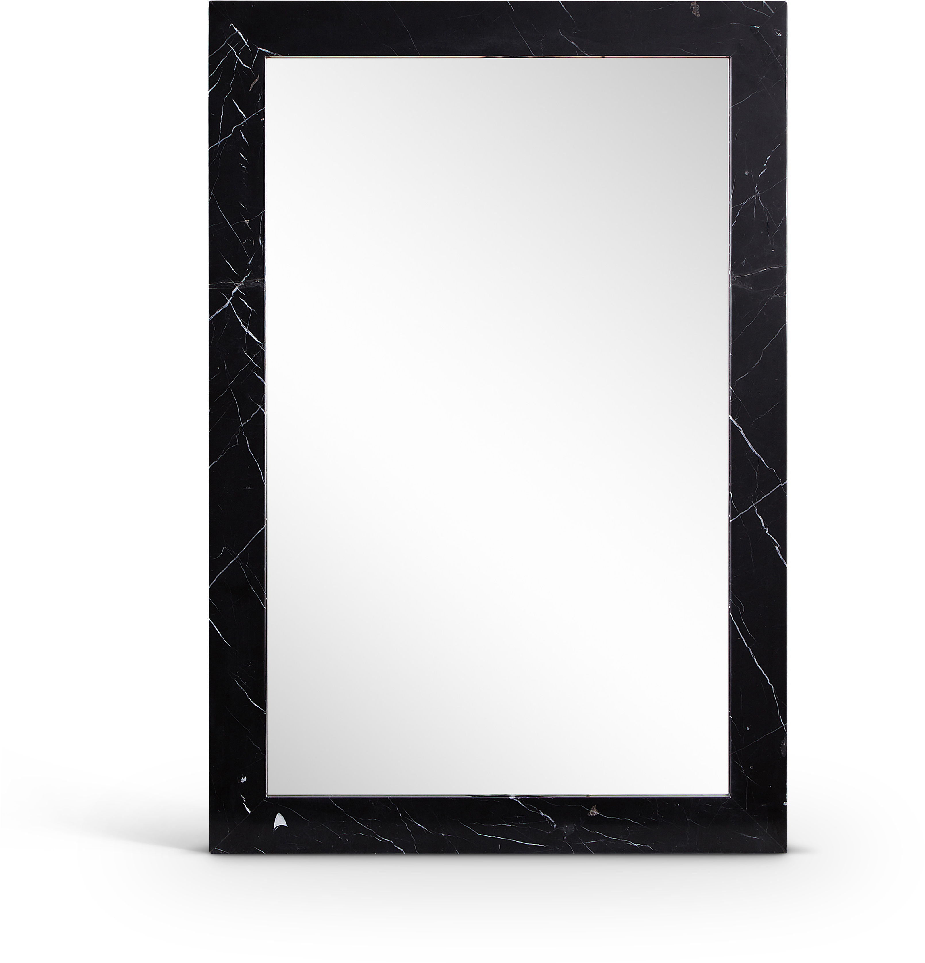 Pavia - Genuine Marble Frame Mirror - Black