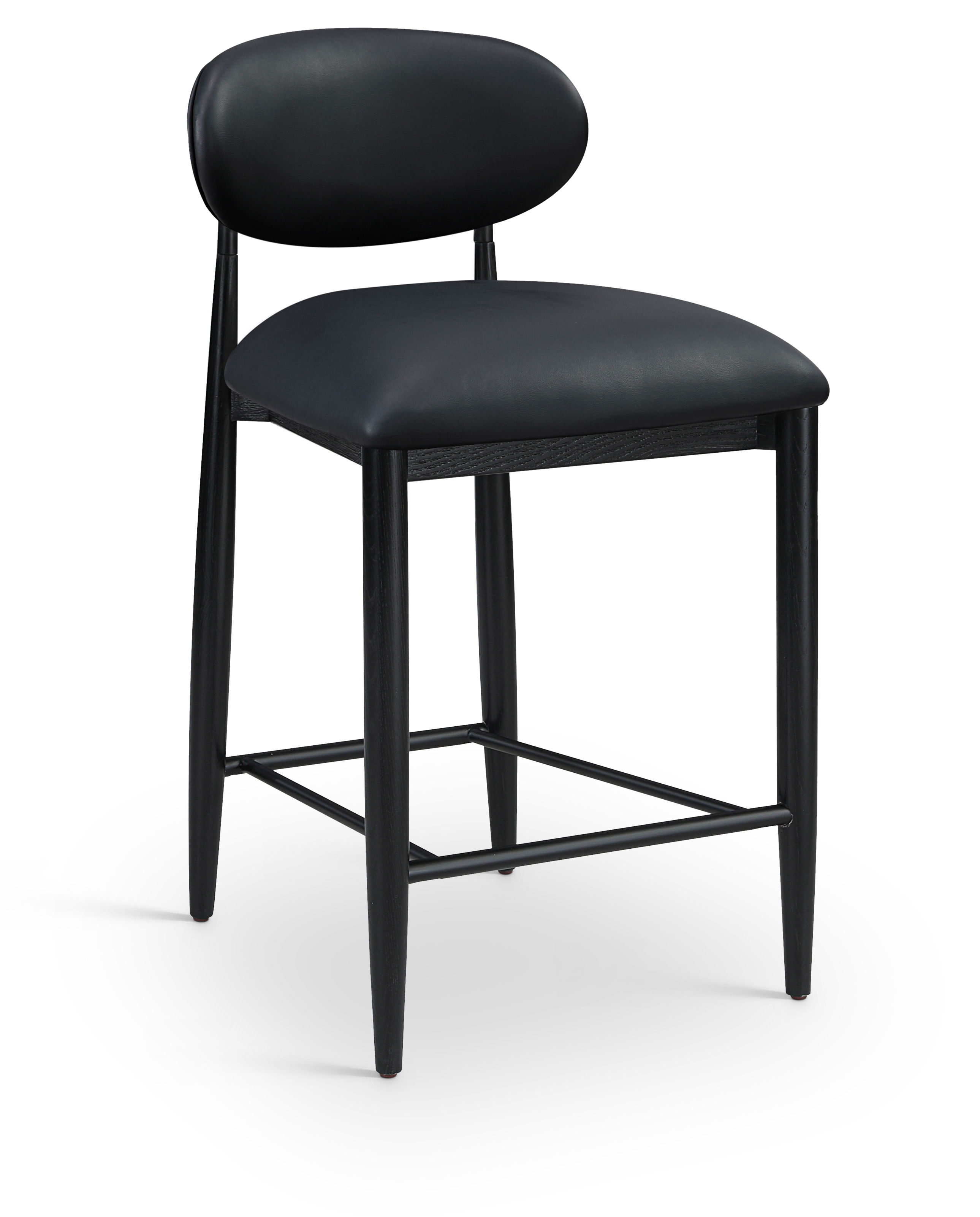 Riccio - Vegan Leather Stool - Black