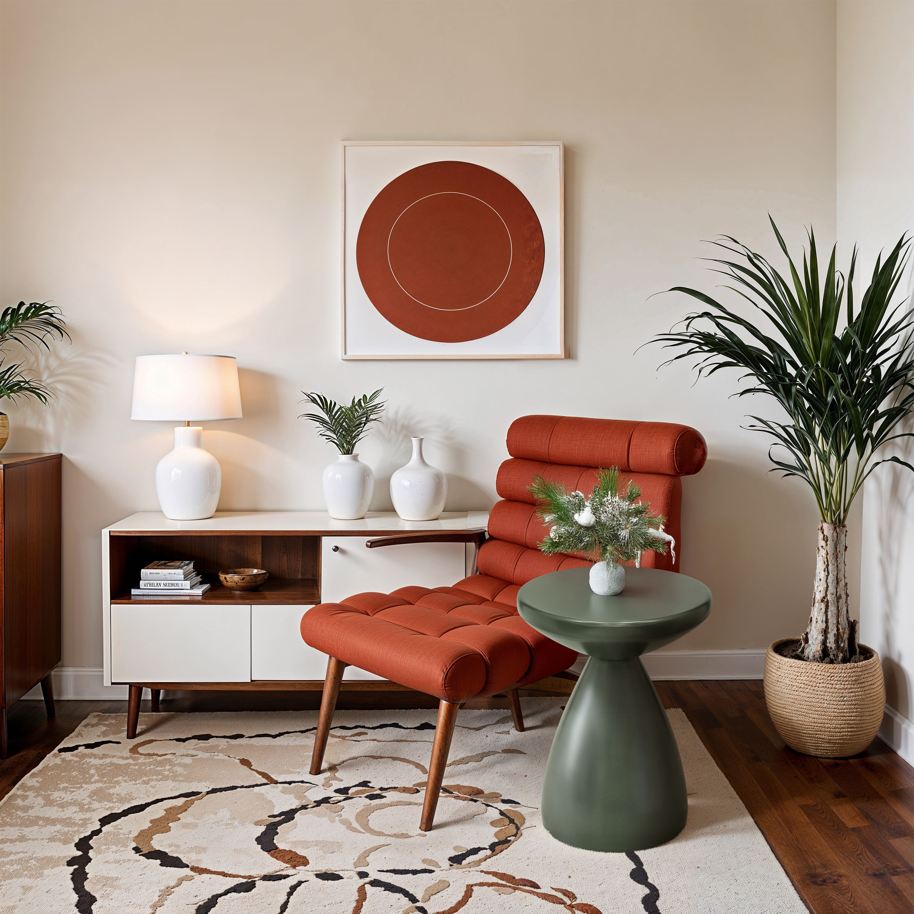Anika - Iron End Table - Green