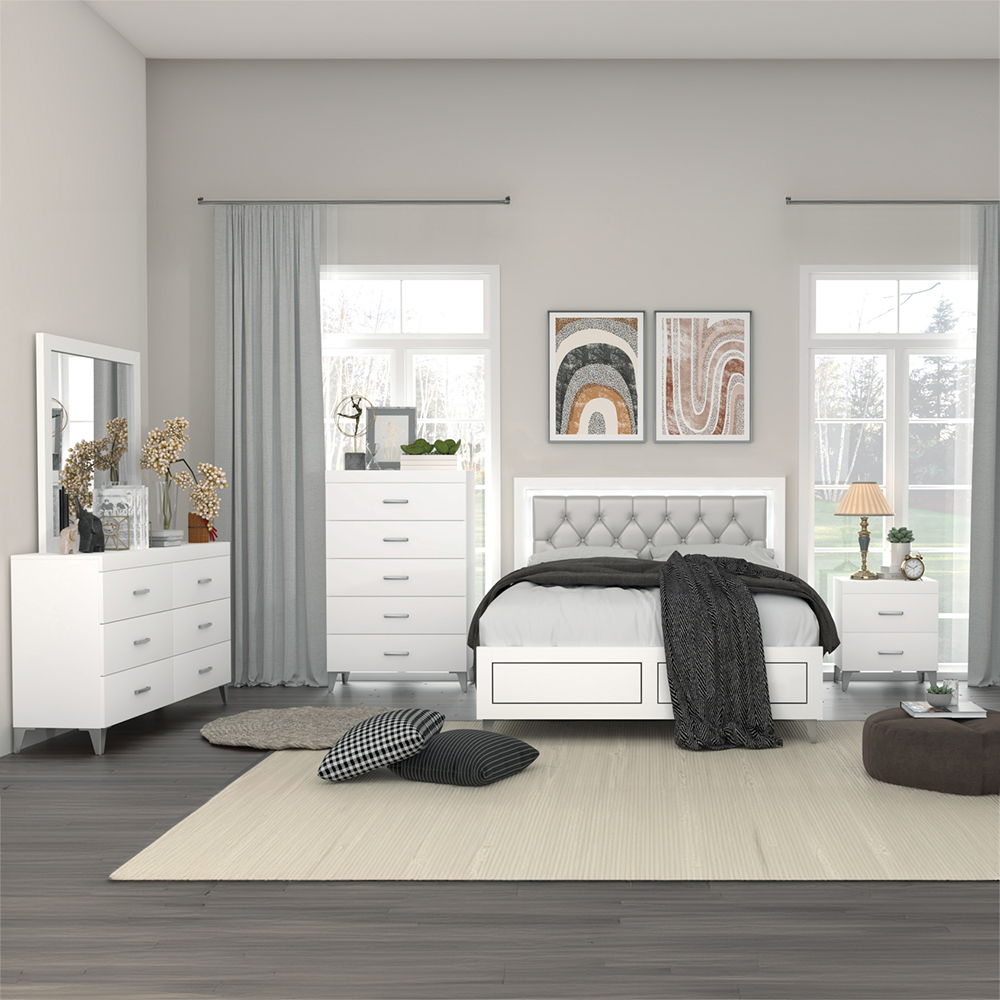 Casilda - Nightstand - White, white, view 6