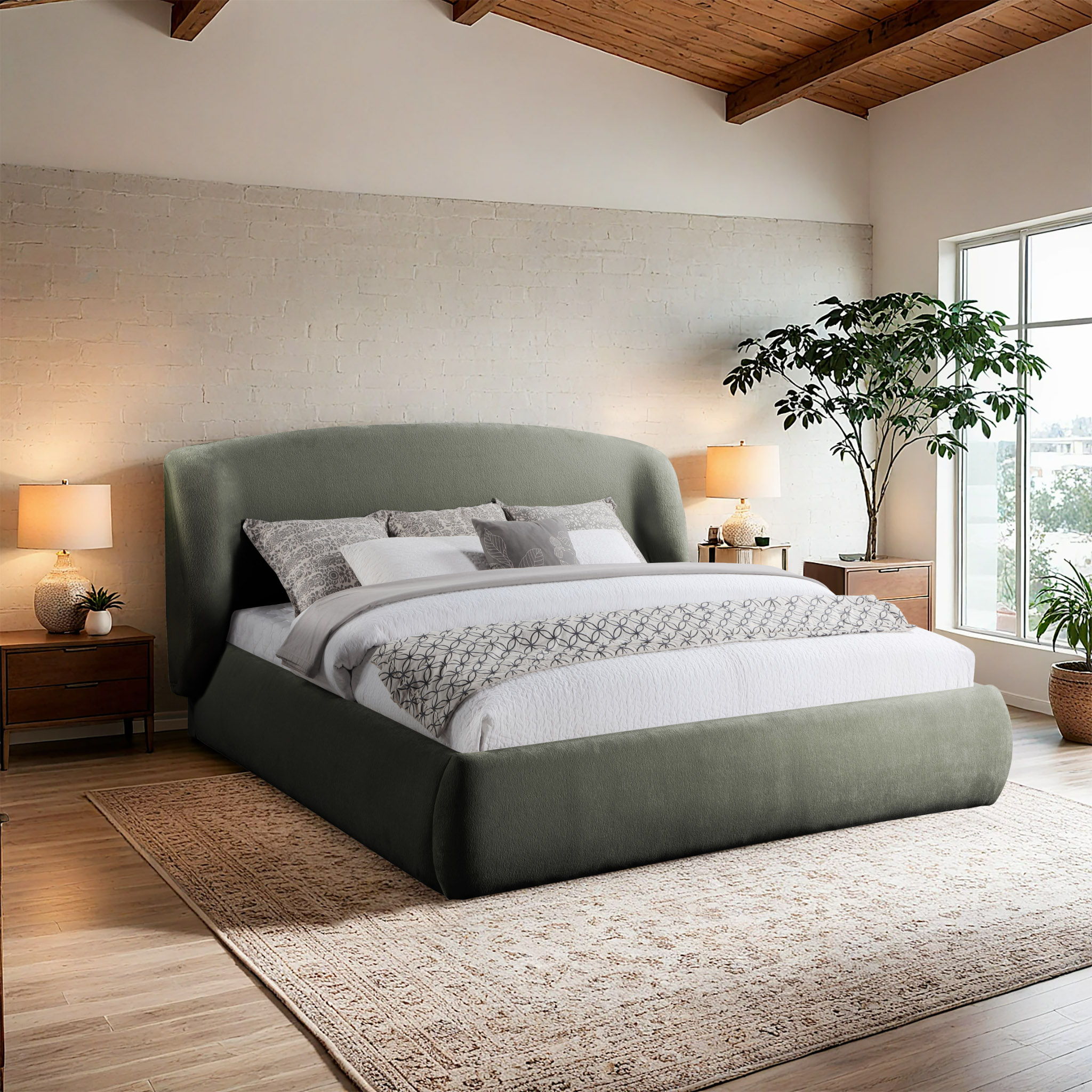 Sandro - King Bed - Green