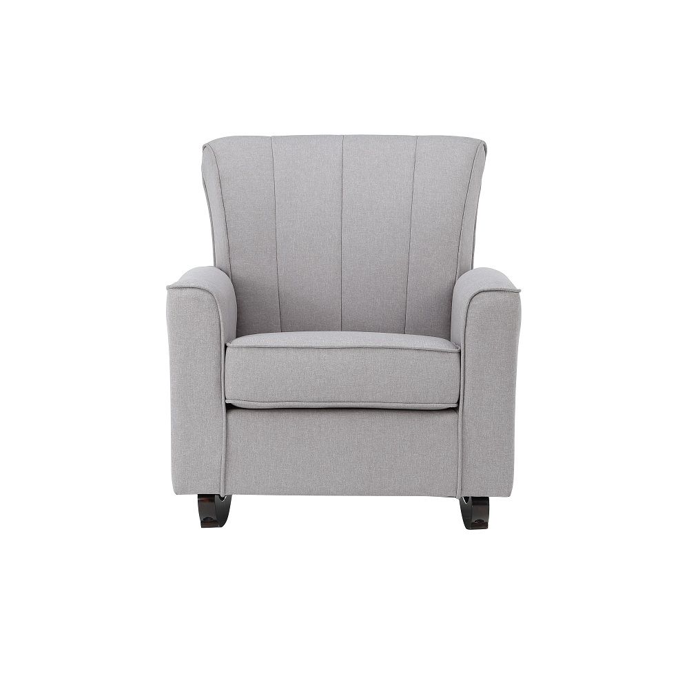 Denzell - Rocking Chair - Light Gray Linen, gray, view 6