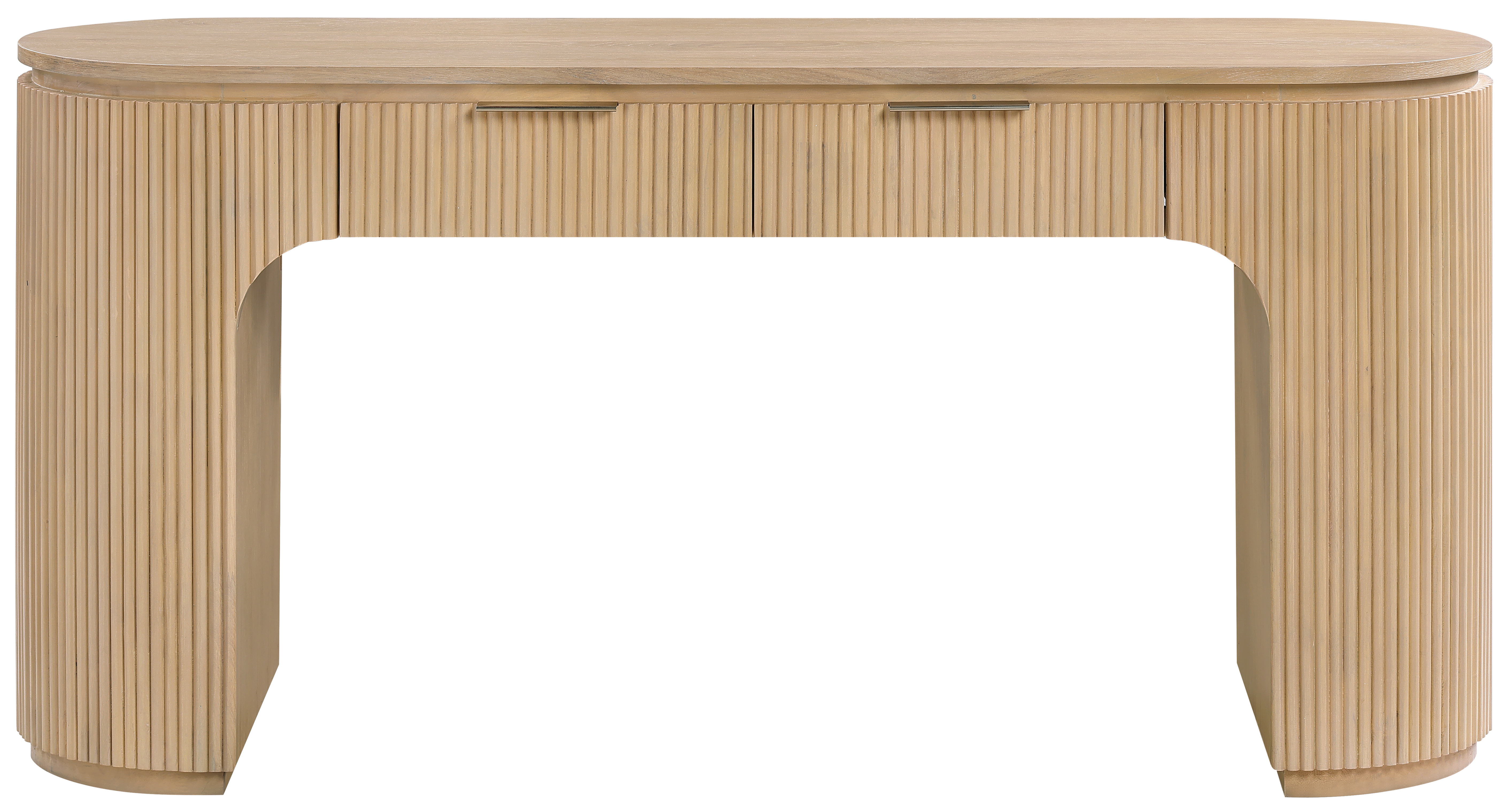 Astrid - Solid Wood And Oak Veneer Desk - Natural