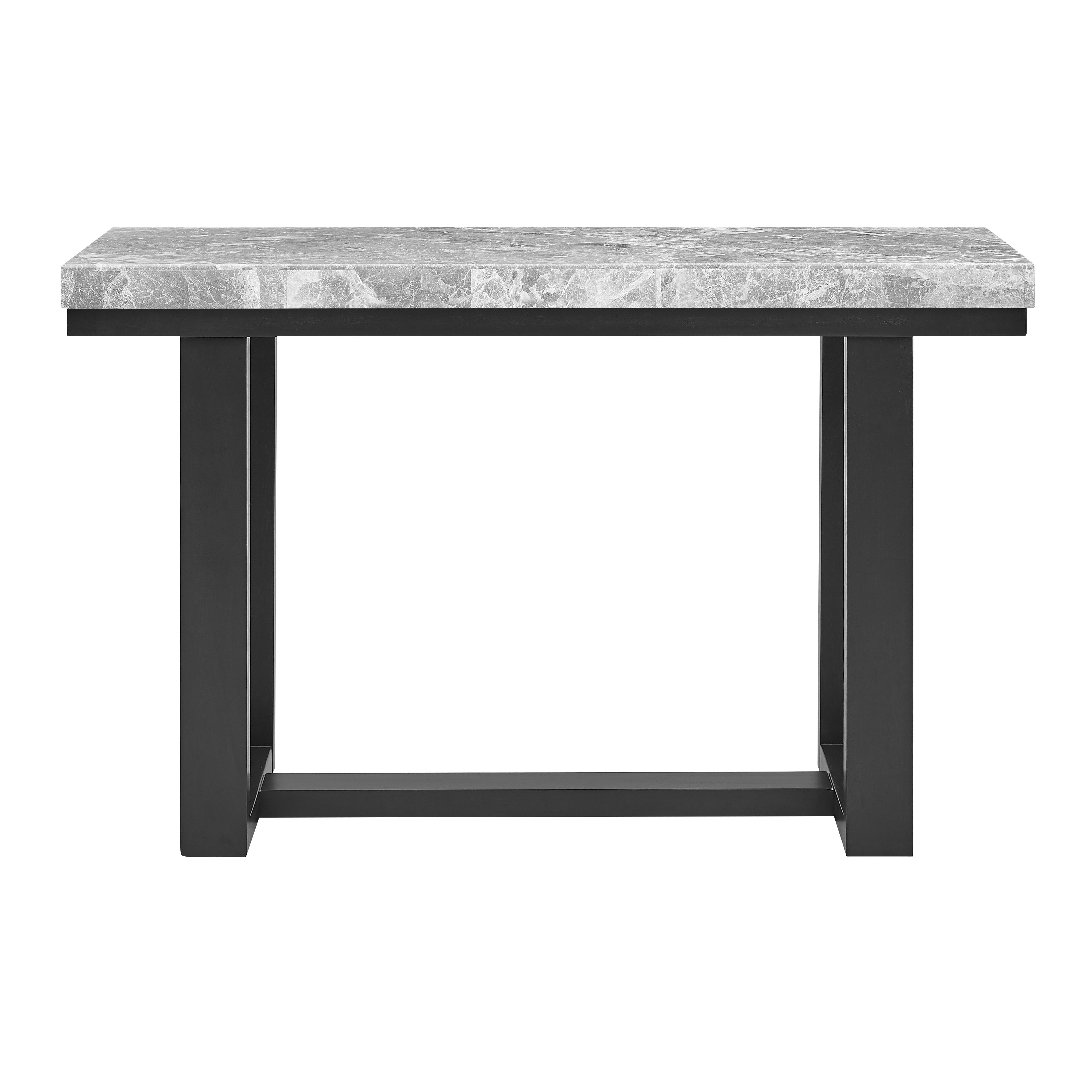 Lucca - Artemis Marble Top Sofa Table - Gray / Black