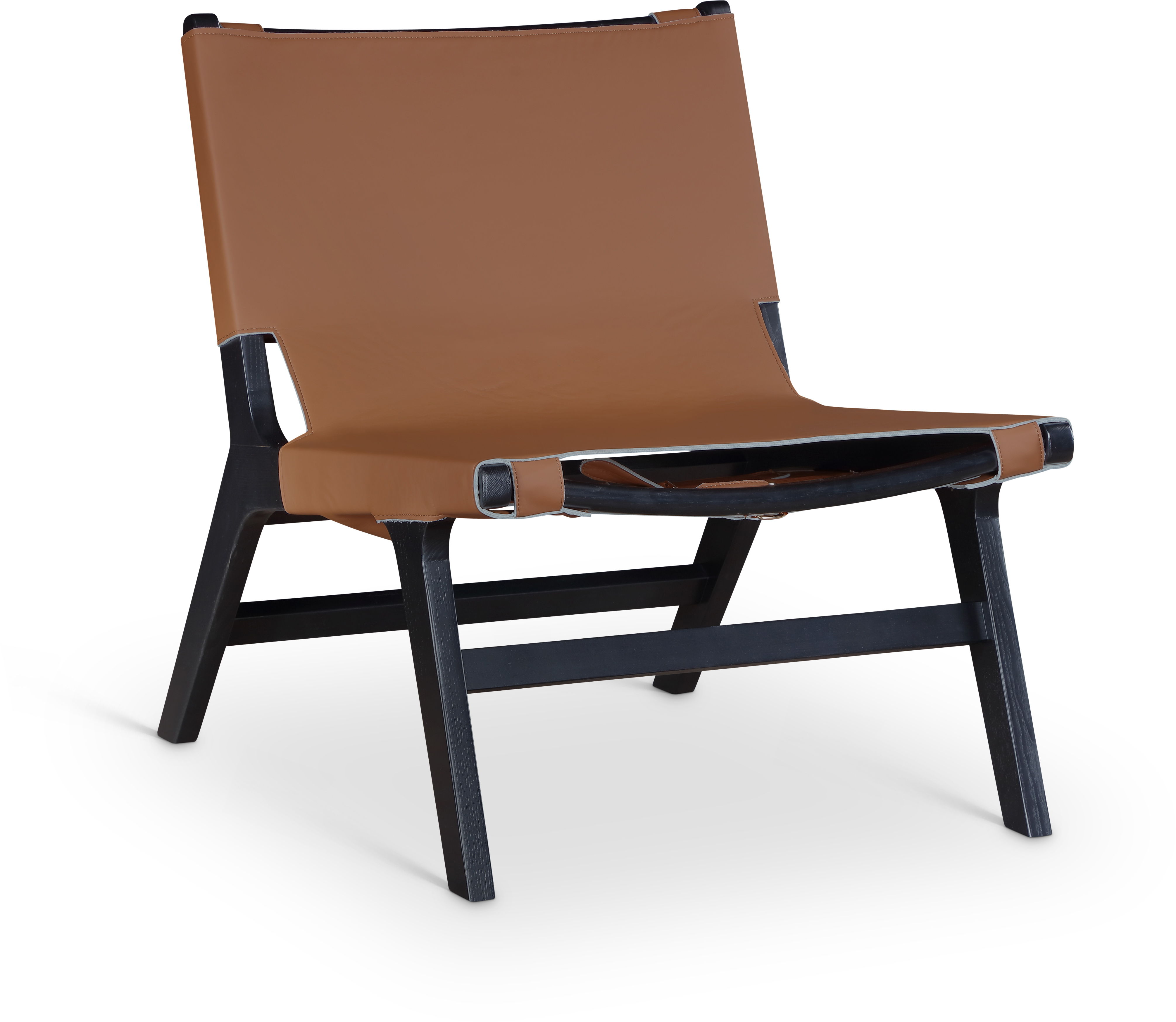 Rawlins - Vegan Leather Upholstered Accent Chair - Cognac