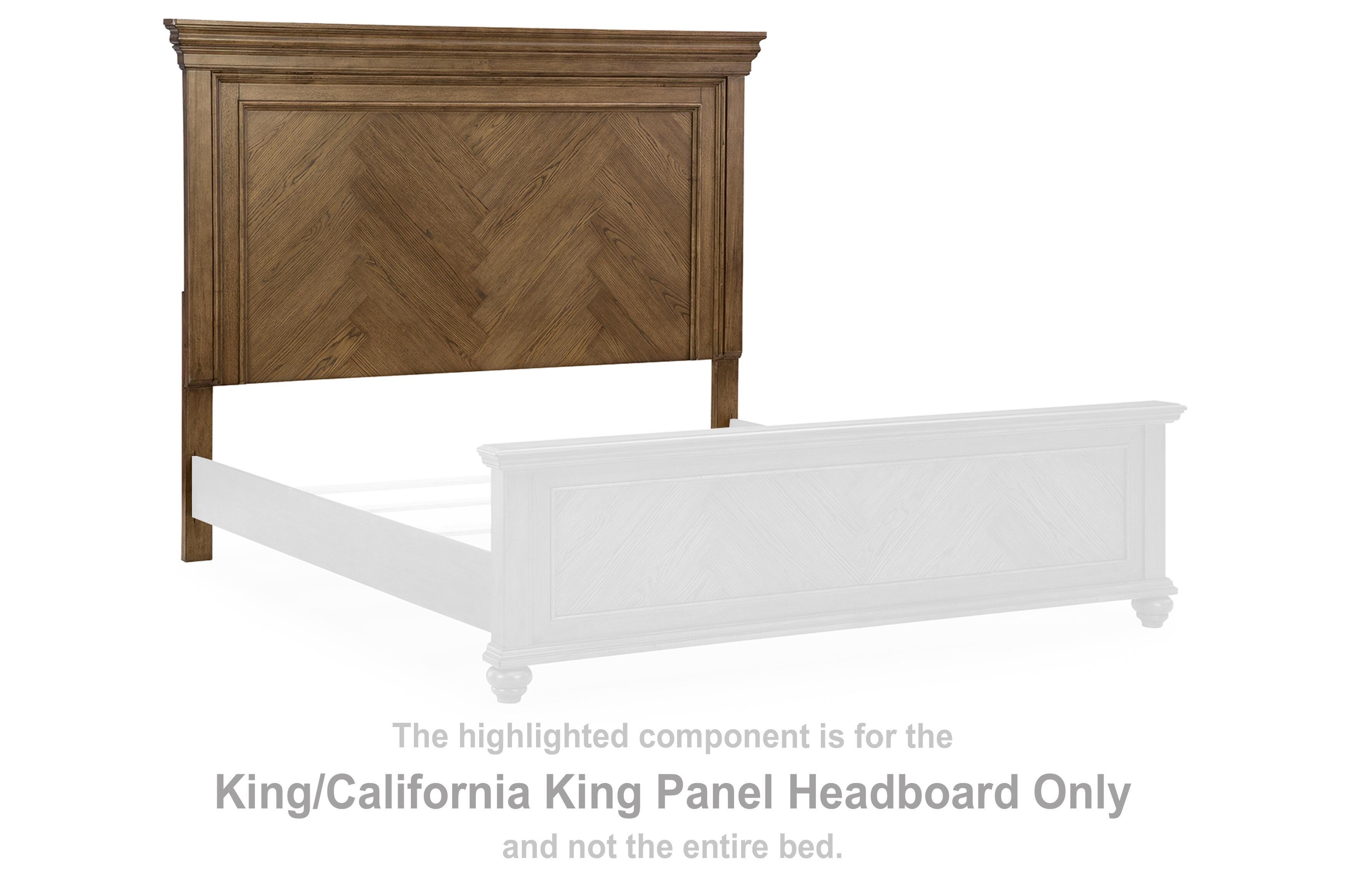 Karallin – King/California King Panel Headboard – Medium Brown