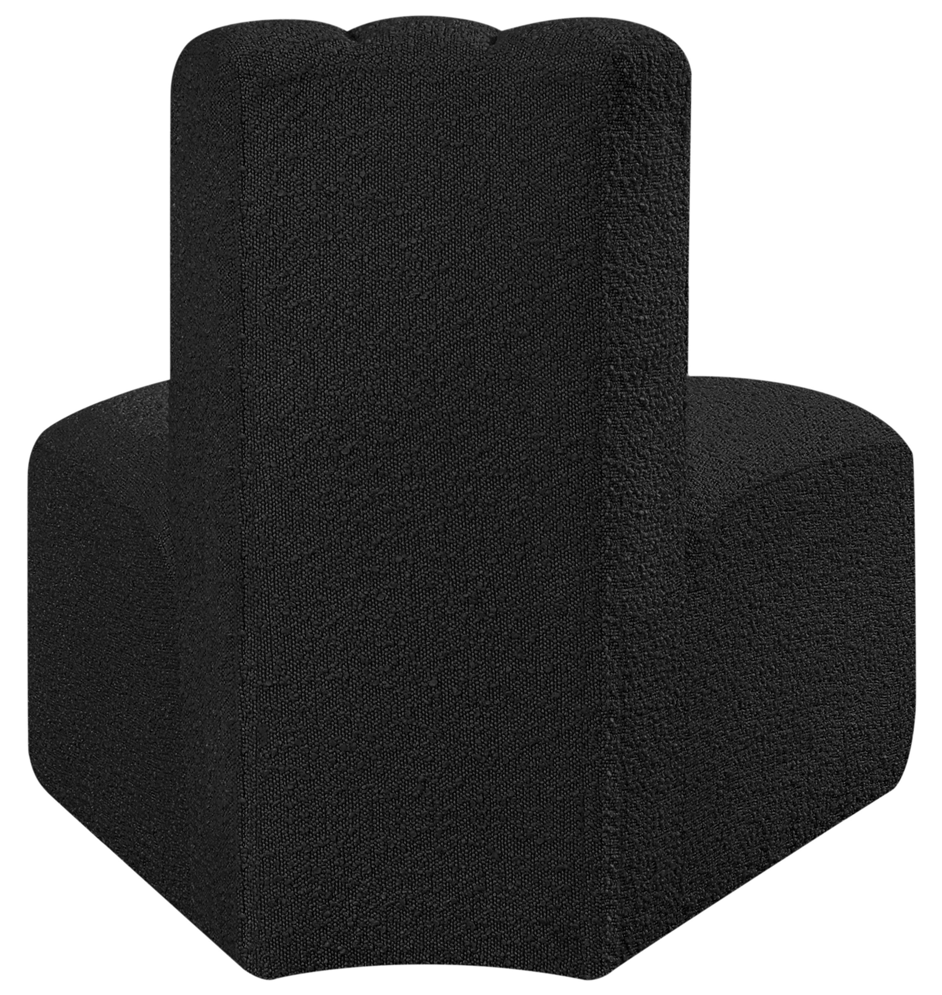 Arc - Boucle Fabric Reverse Corner - Black