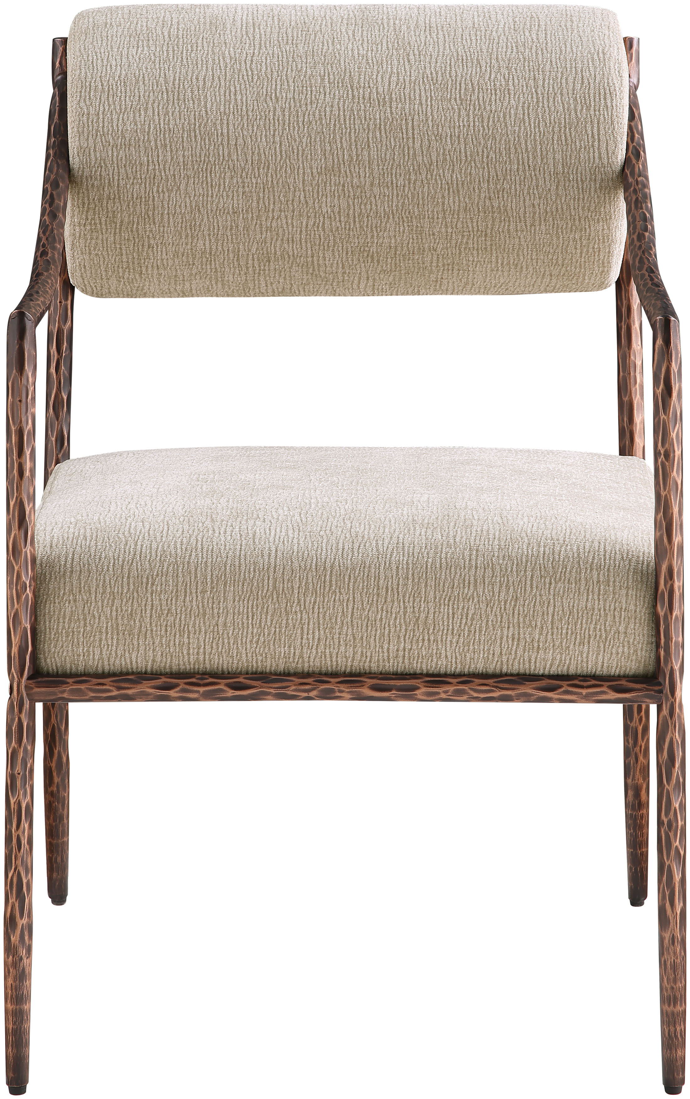 Bastille - Upholstered Dining Arm Chair (Set of 2) - Beige / Bronze