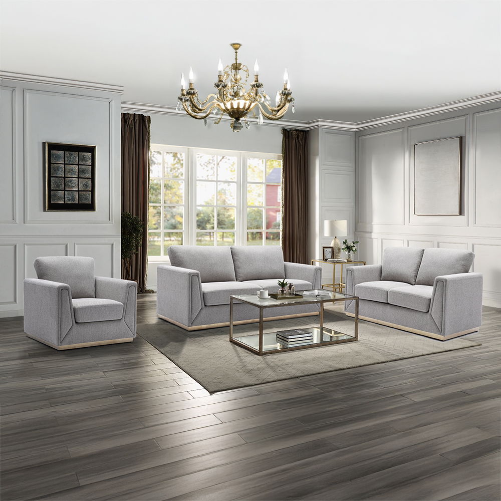 Valin - Chair - Gray Linen, light gray, view 4