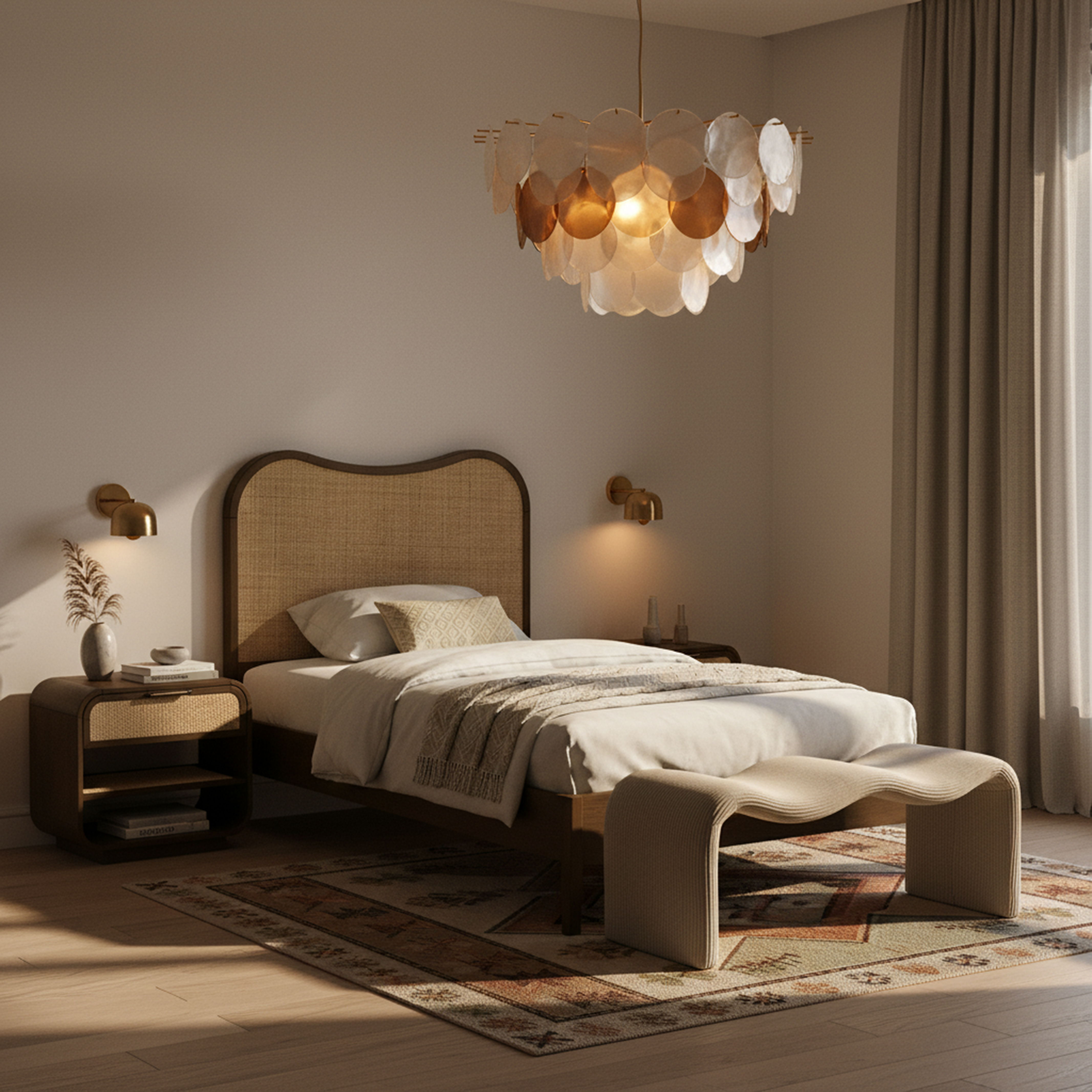 Windsor - Solid Wood Twin Bed (3 Boxes) - Brown