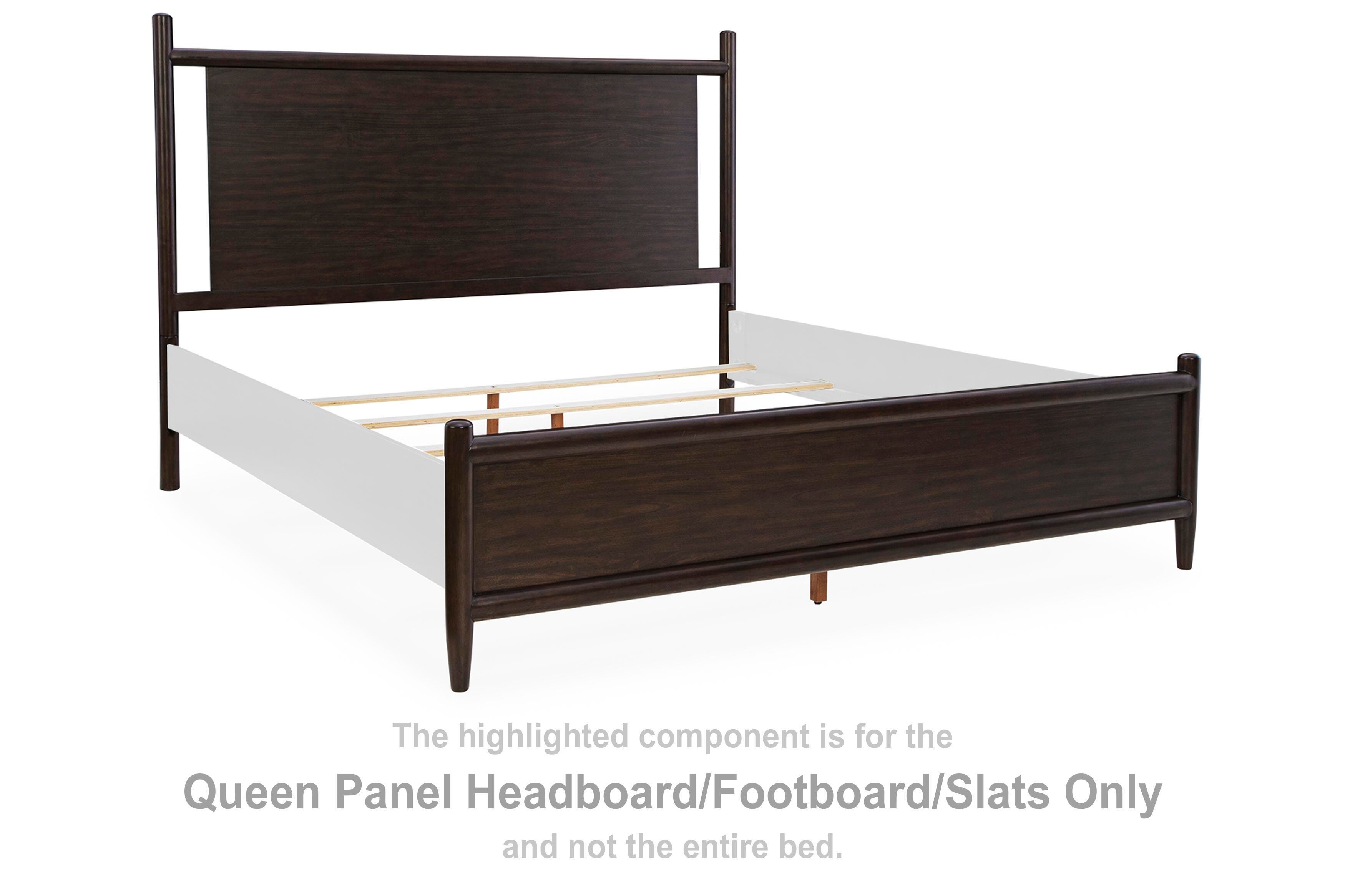 Dantenton – Queen Panel Headboard / Footboard / Slats – Merlot