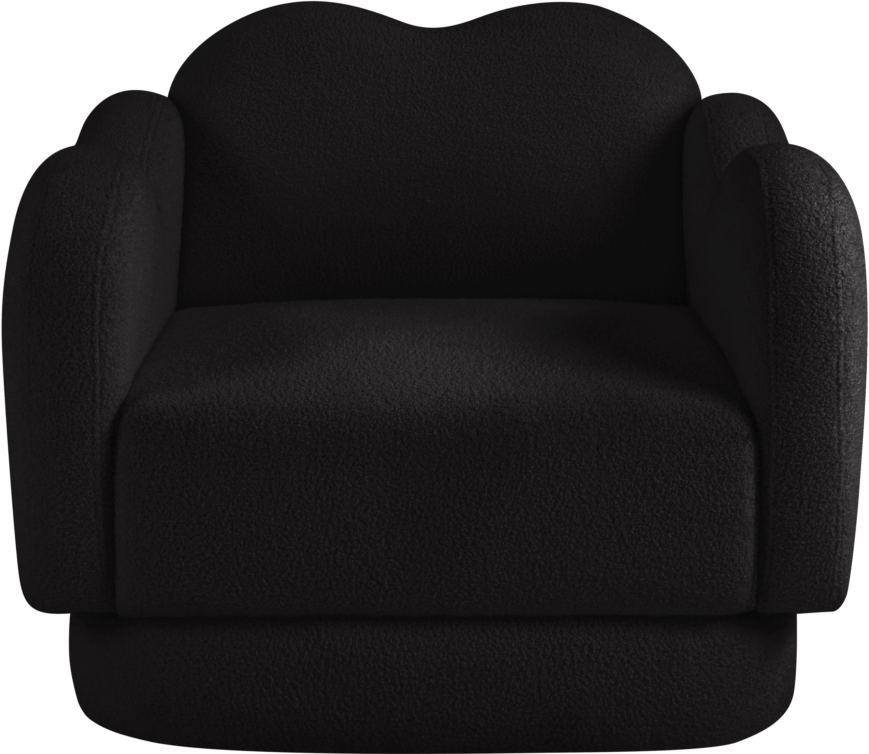 Bloom - Teddy Fabric Chair - Black
