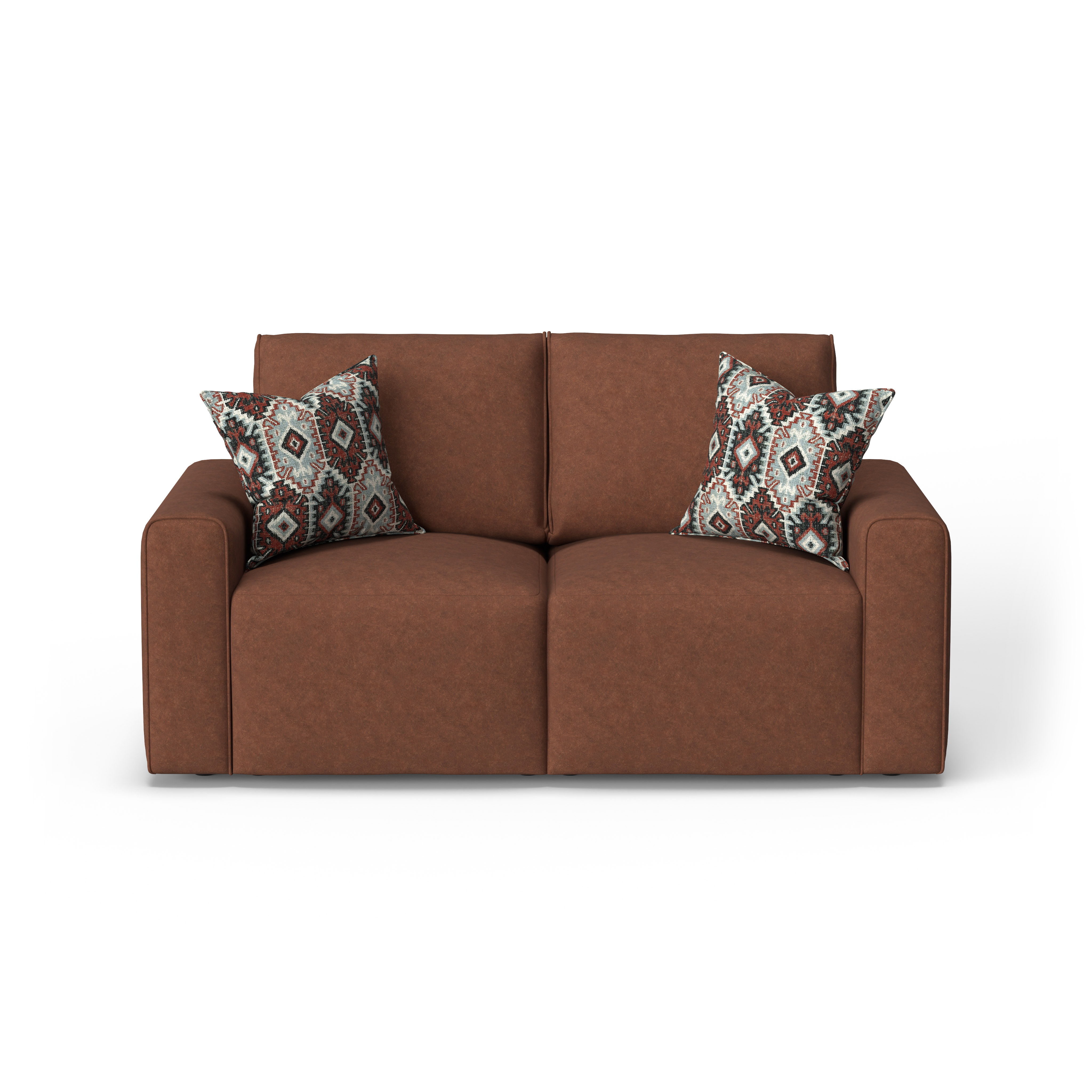Dawson - Fabric Stationary Loveseat, dark brown, view 3