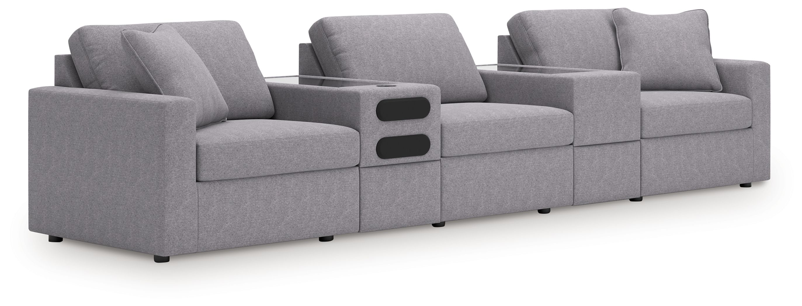 5 Pc · Sectional With Audio System And With Storage Console