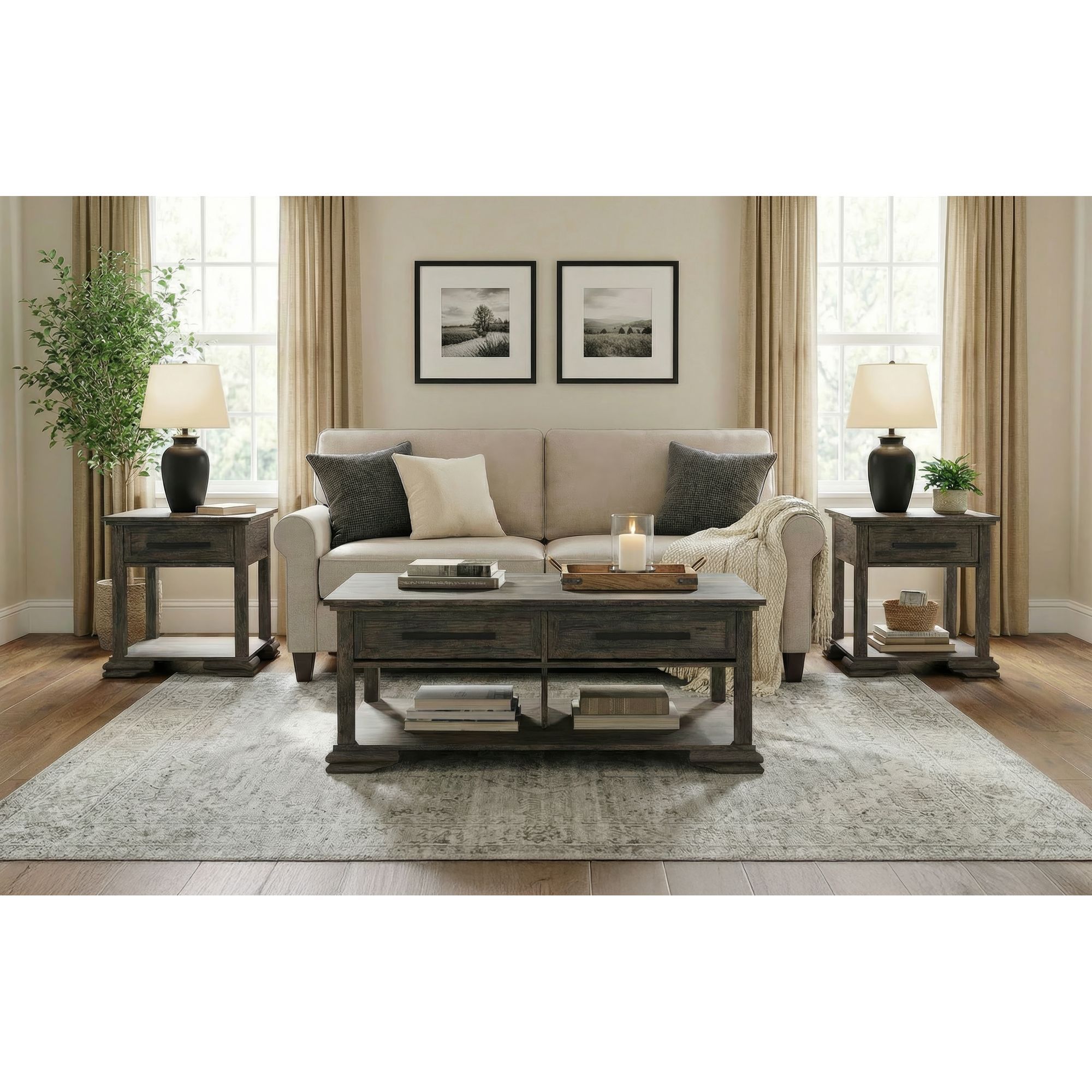 Park Ridge - End Table - Charcoal