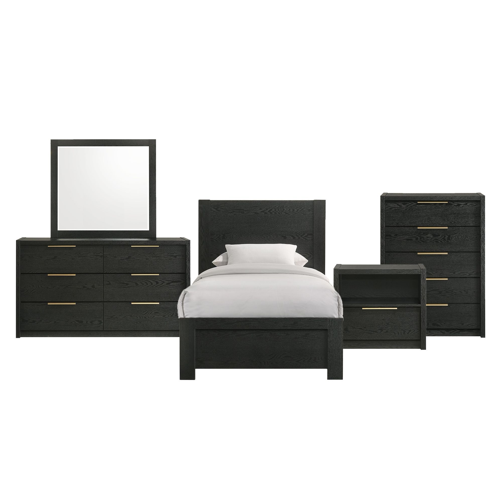 Twin · 5 Pc · Bedroom Set