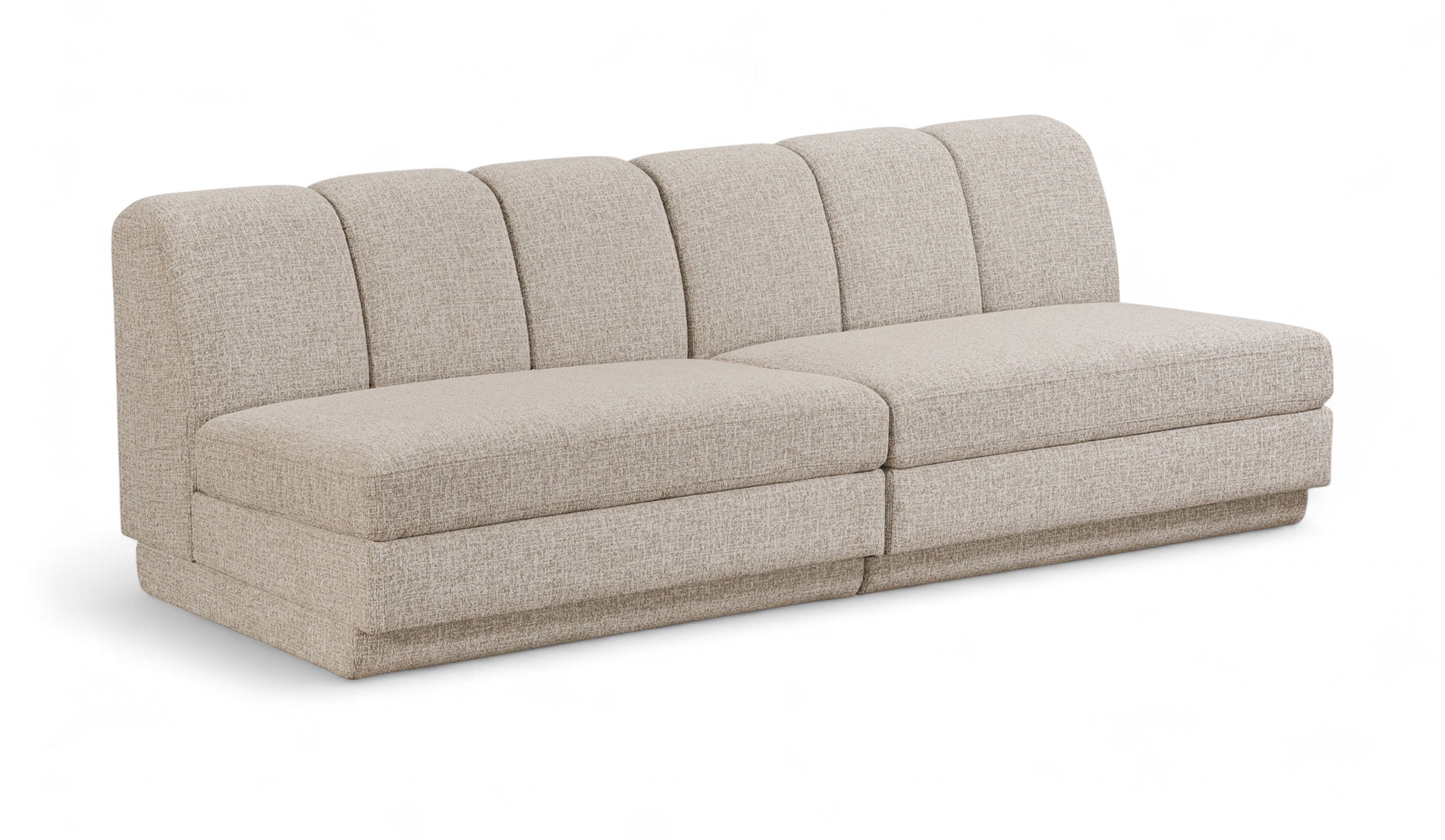 Modari - Fabric Upholstered 2 Piece Modular Sofa - Beige