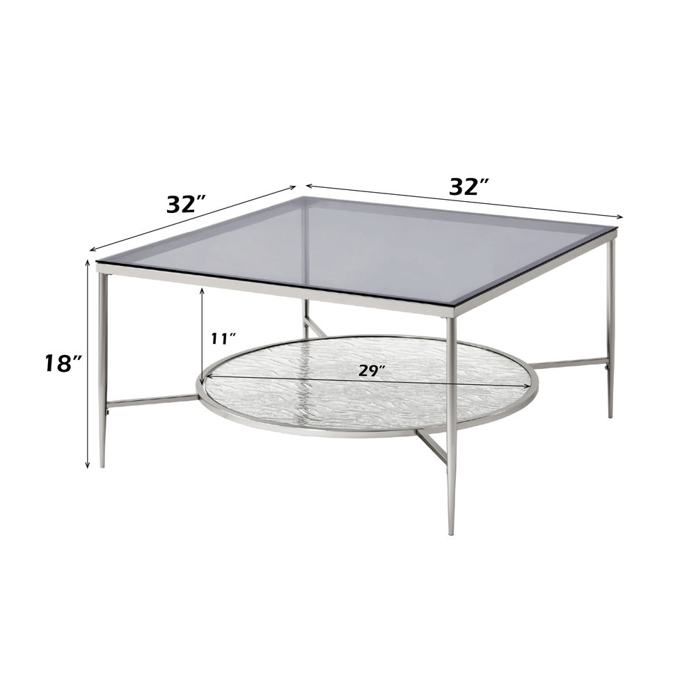 Adelrik - Coffee Table - Glass & Chrome, silver, view 6