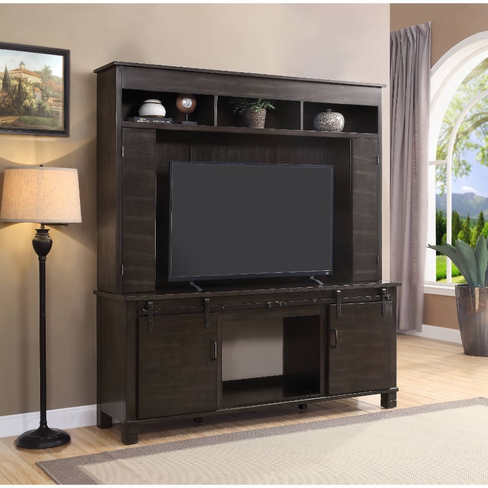 Apison - Entertainment Center (Include 91617Fir) - Espresso, black