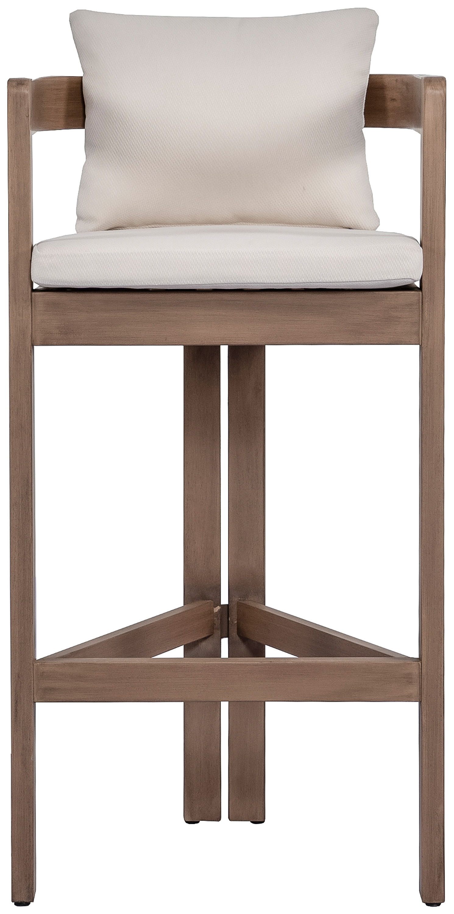 Newport - Water Resistant Fabric Upholstered Outdoor Patio Bar Stool - Cream