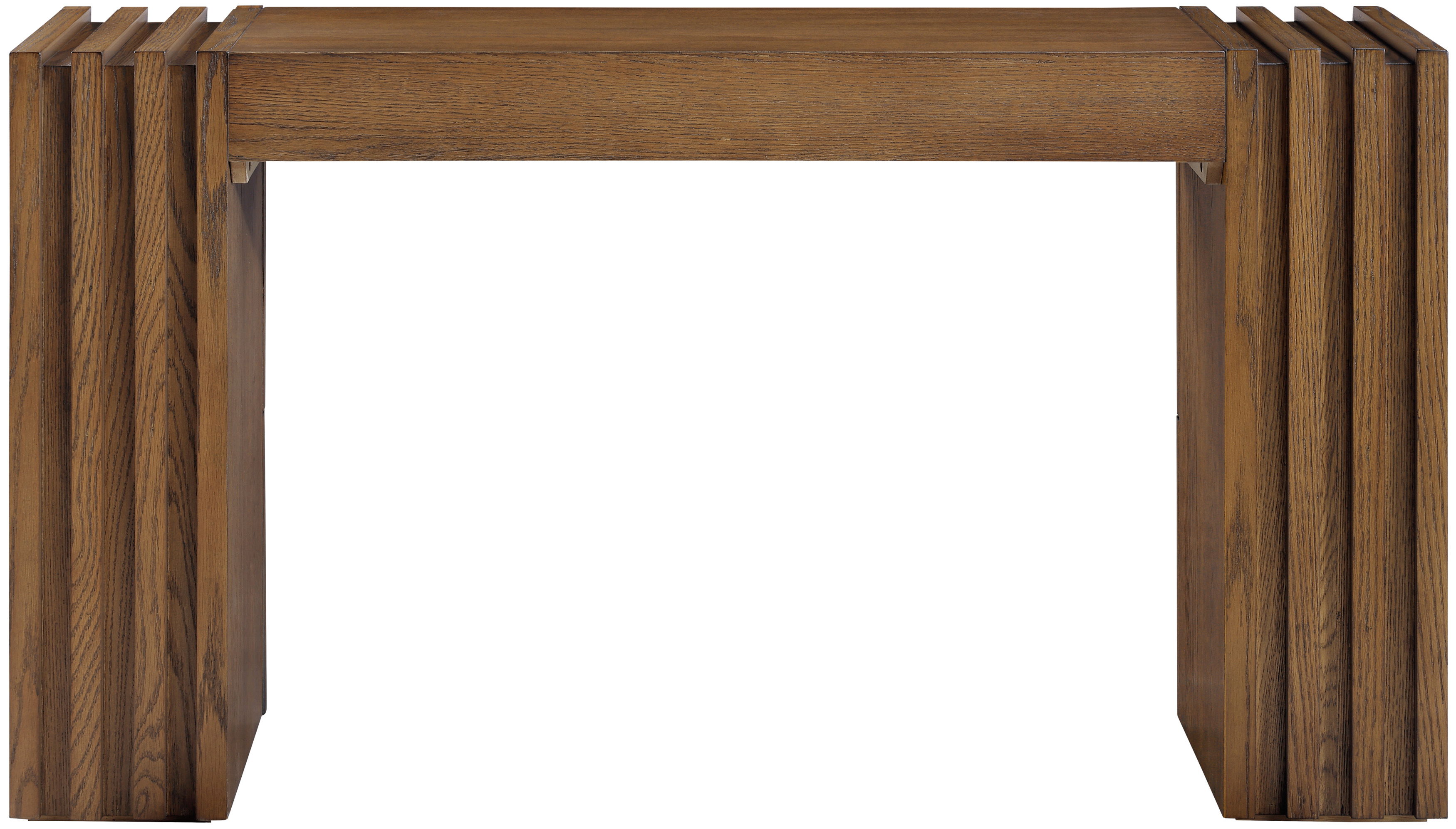 Stanton - Oak Veneer And Solid Wood Console Table - Brown