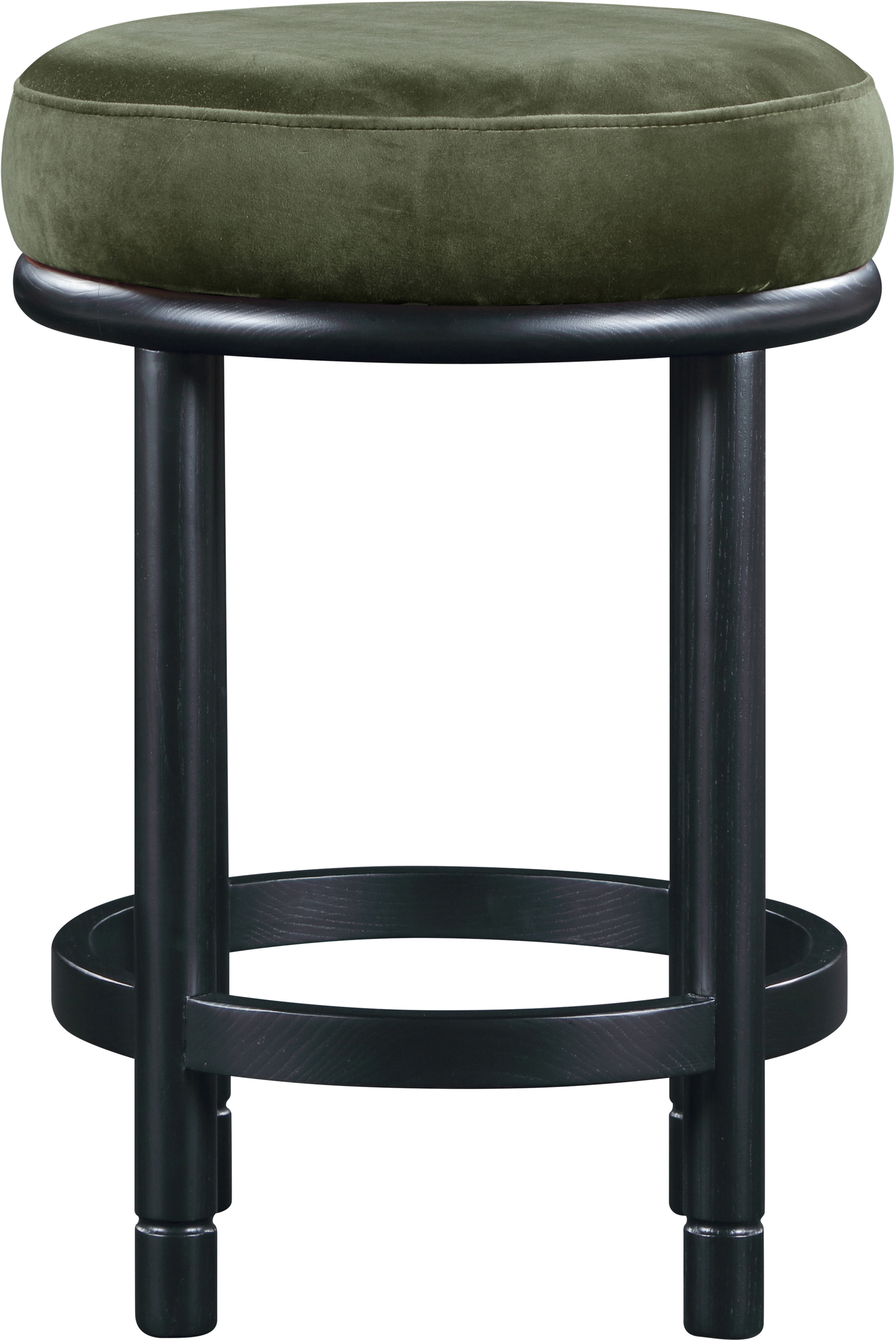 Monette - Counter Stool With Black Base - Green