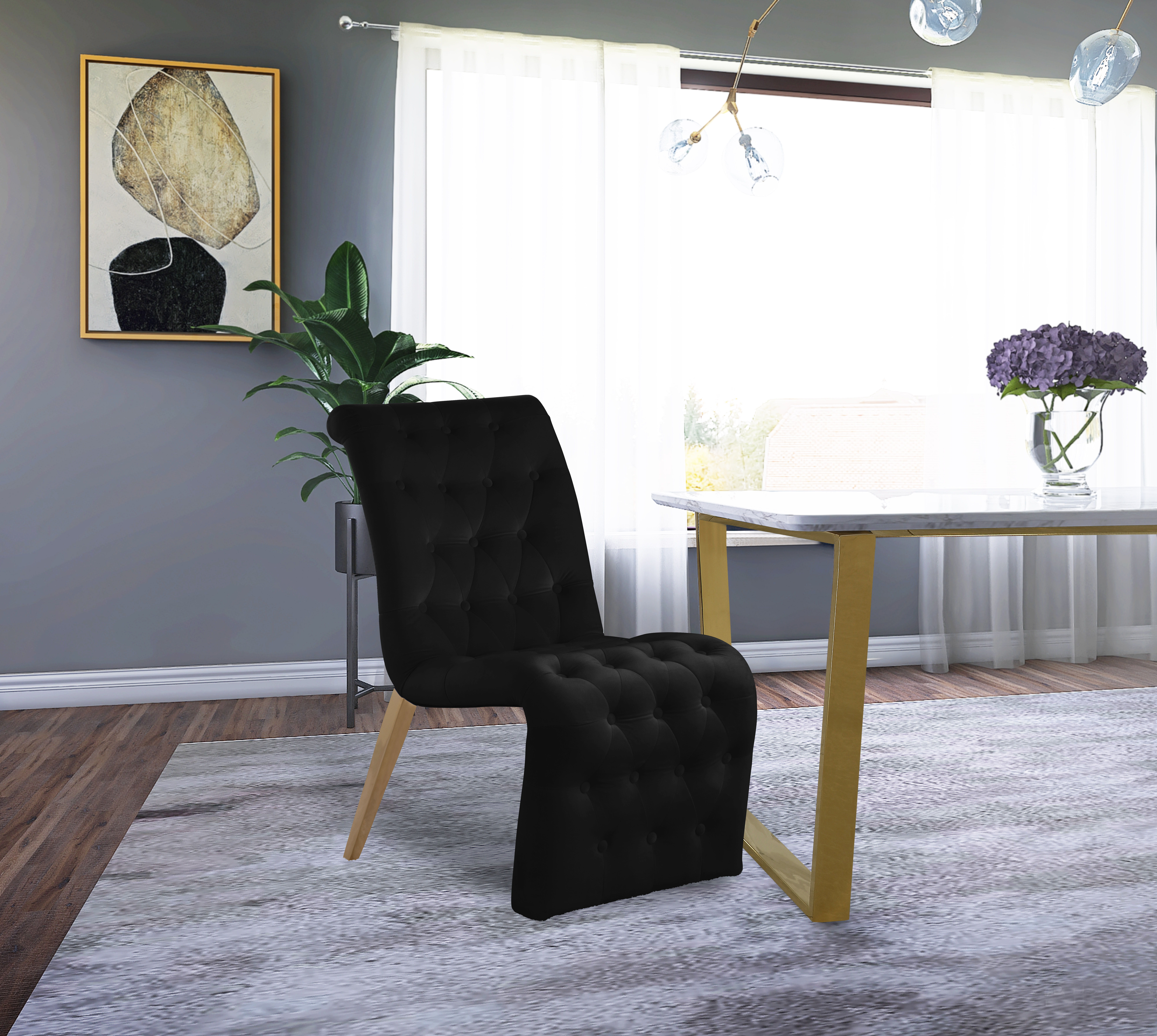 Curve - Dining Chair (Set of 2) - Black