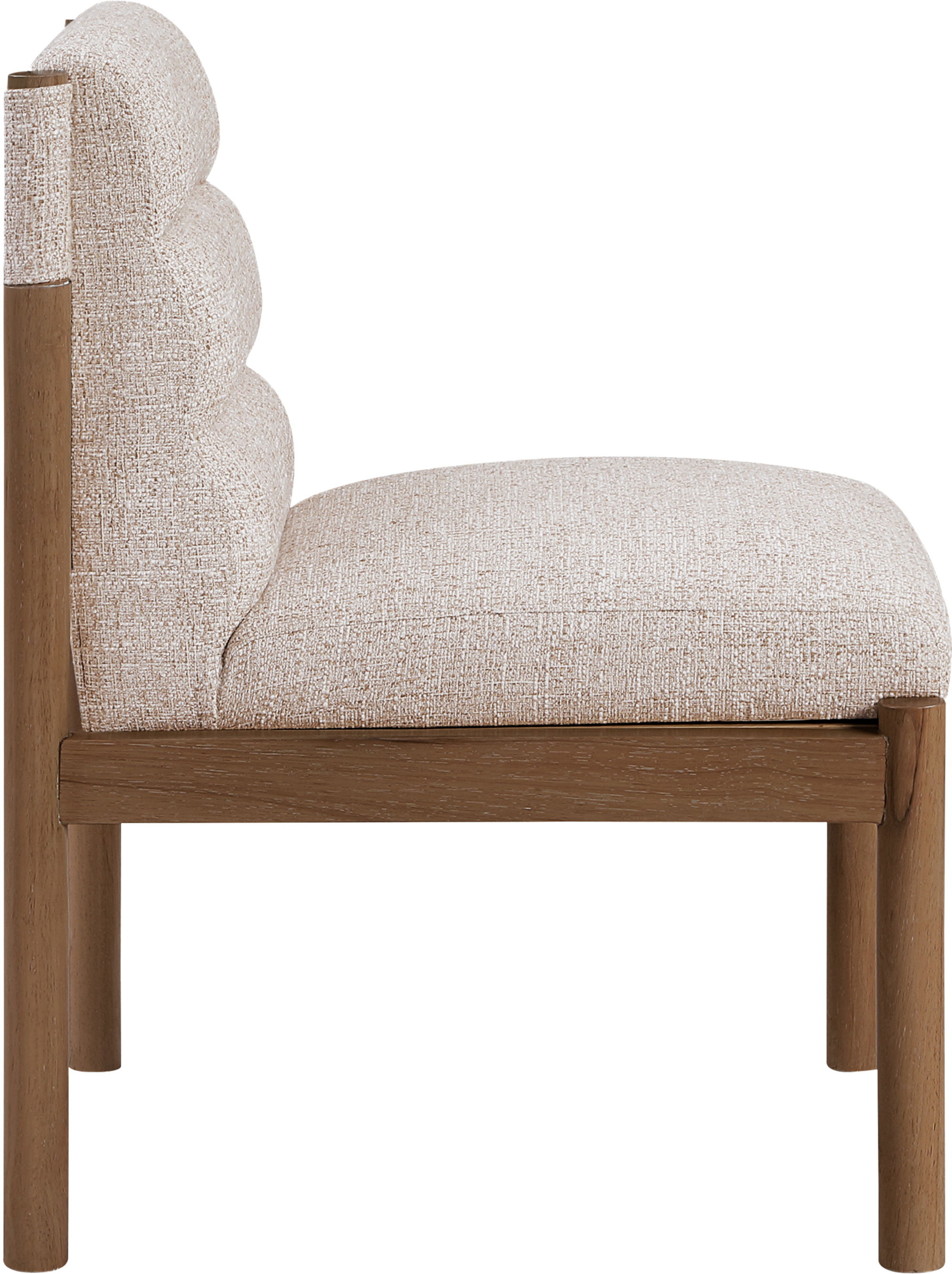 Eloura - Linen Textured Fabric Dining Chair (Set of 2) - Beige