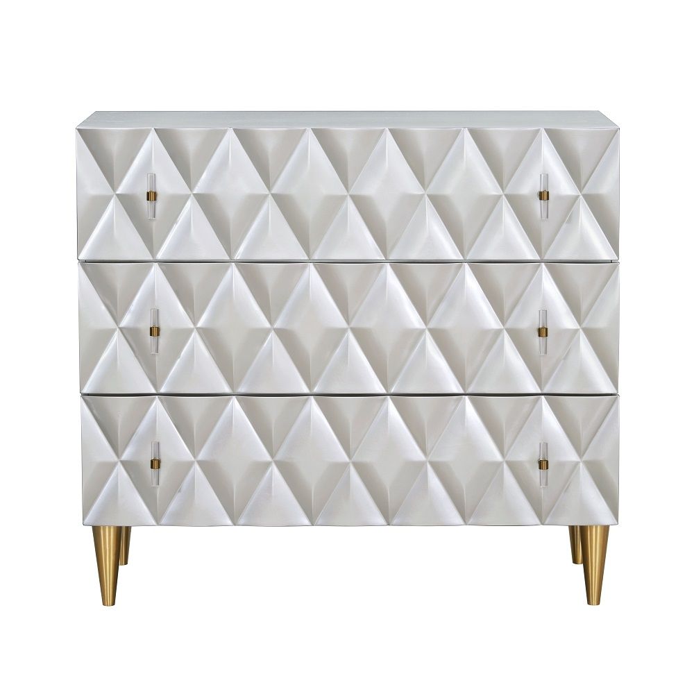 Anson - Console Cabinet - Metallic Silver & Champagne, light gray, view 7