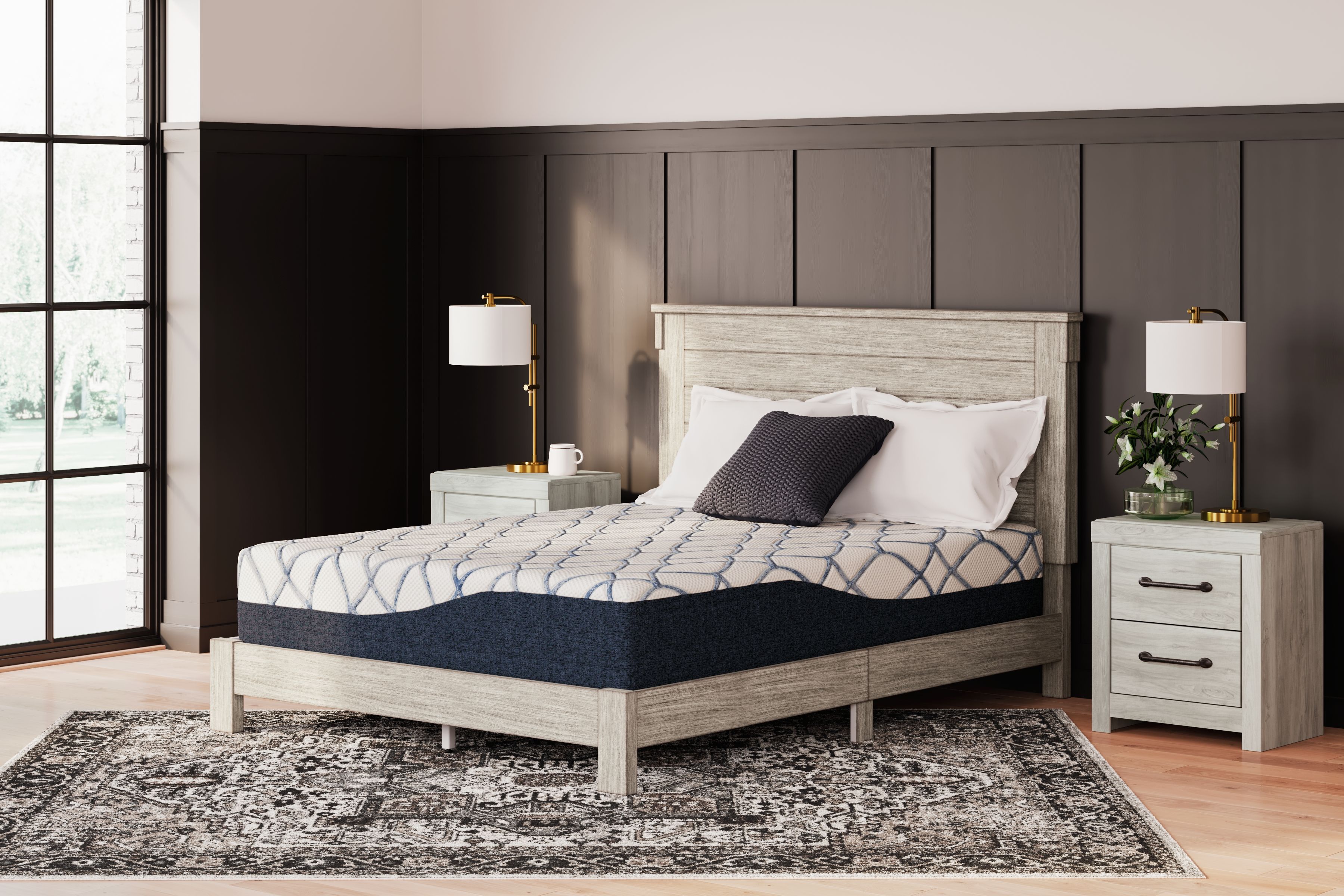 Ashley Furniture 12 Inch Chime Elite 2.0 - Full Mattress - White / Blue - Image 5