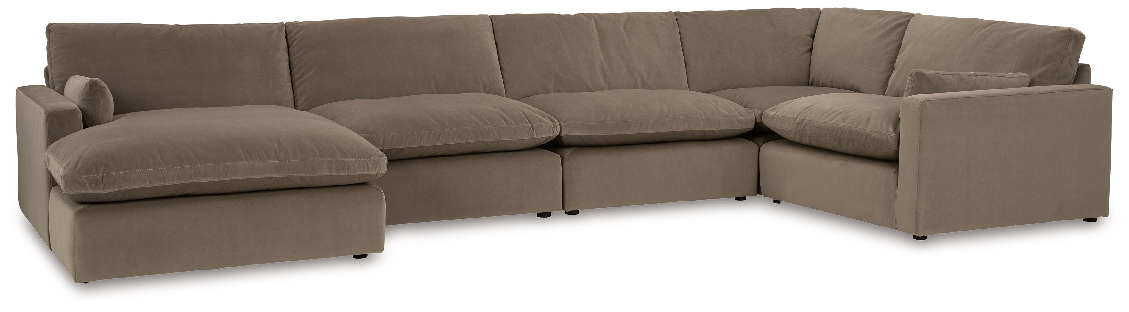 Ashley Sophie - Cocoa - 5-Piece Sectional With Laf Corner Chaise