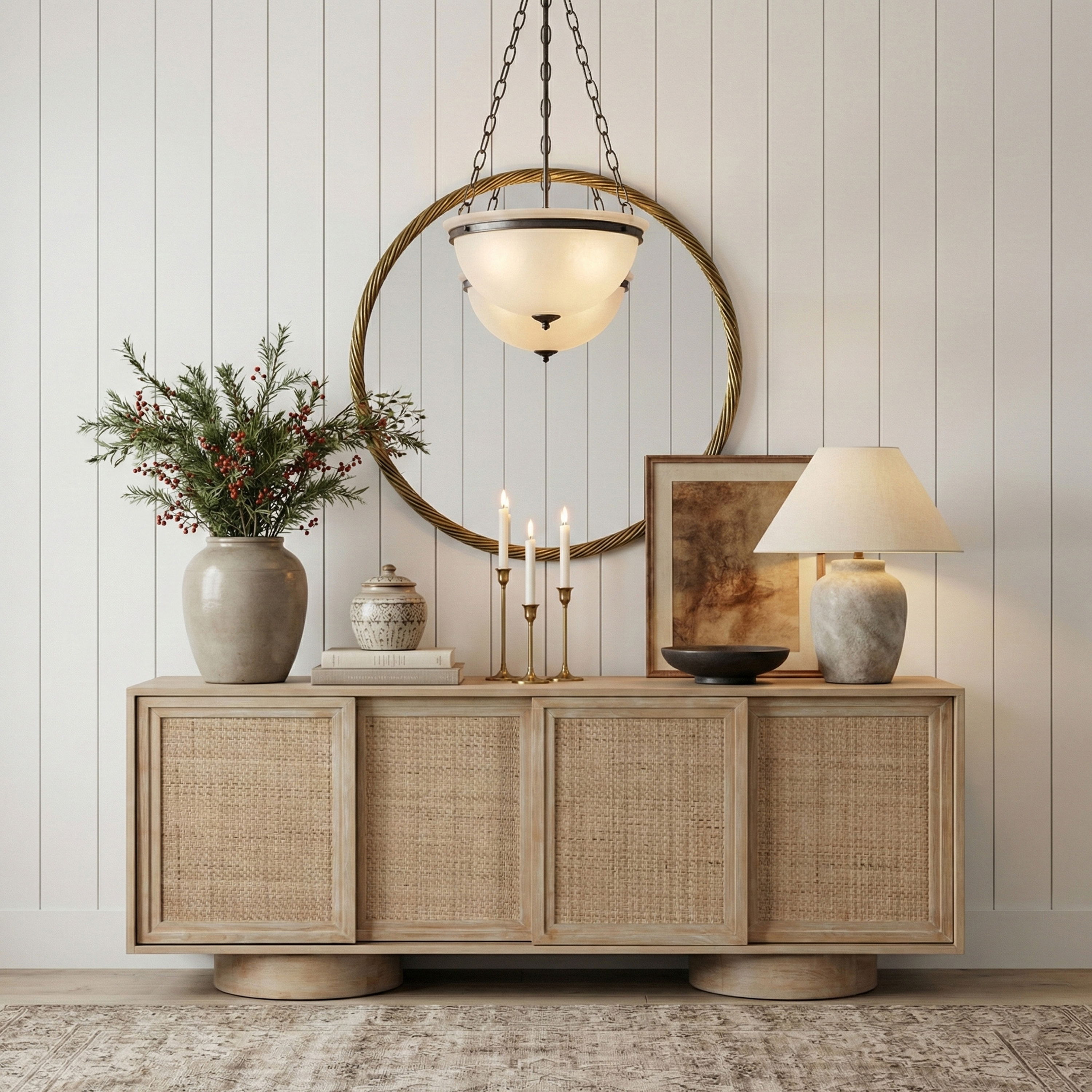 Avara - 24" Iron Mirror - Gold