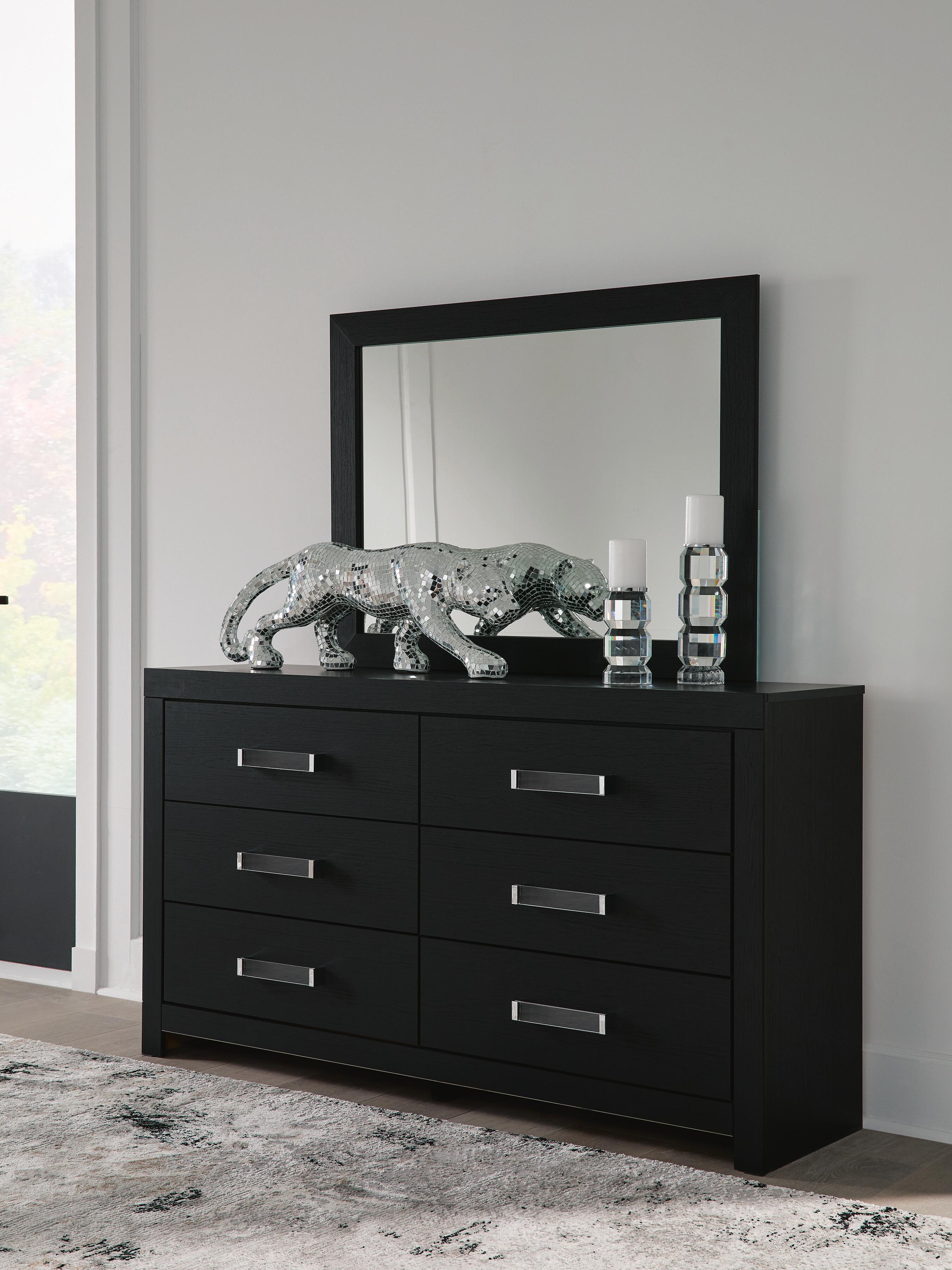 Maeling - Dresser And Mirror - Black