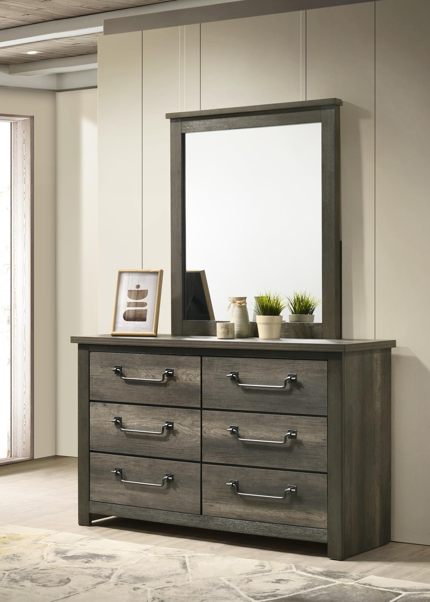 B271 - 3 Piece Bedroom Set (Queen Bed, Dresser, Mirror) - Ash Gray