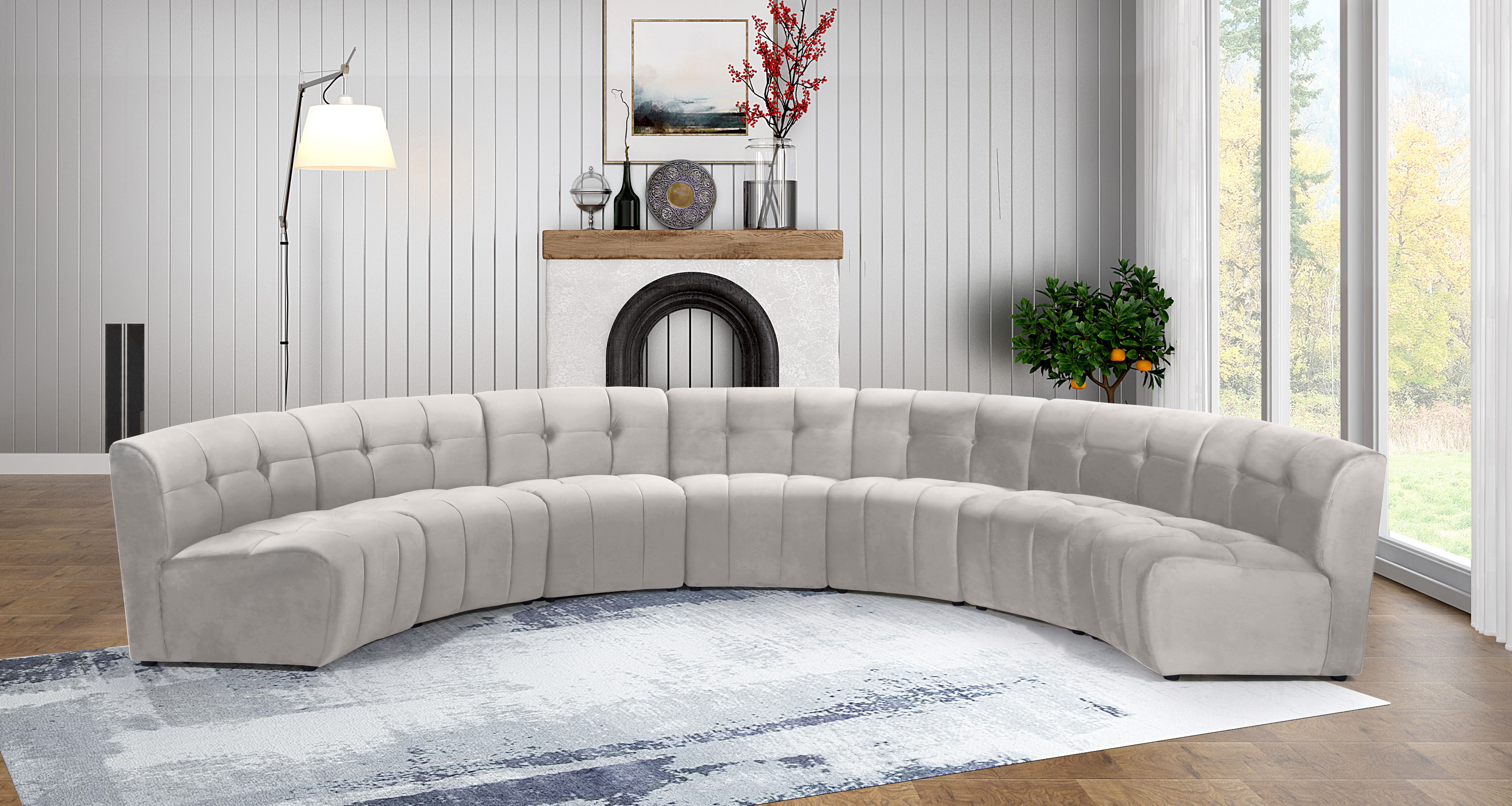 Limitless - 7 Piece Modular Sectional - Cream