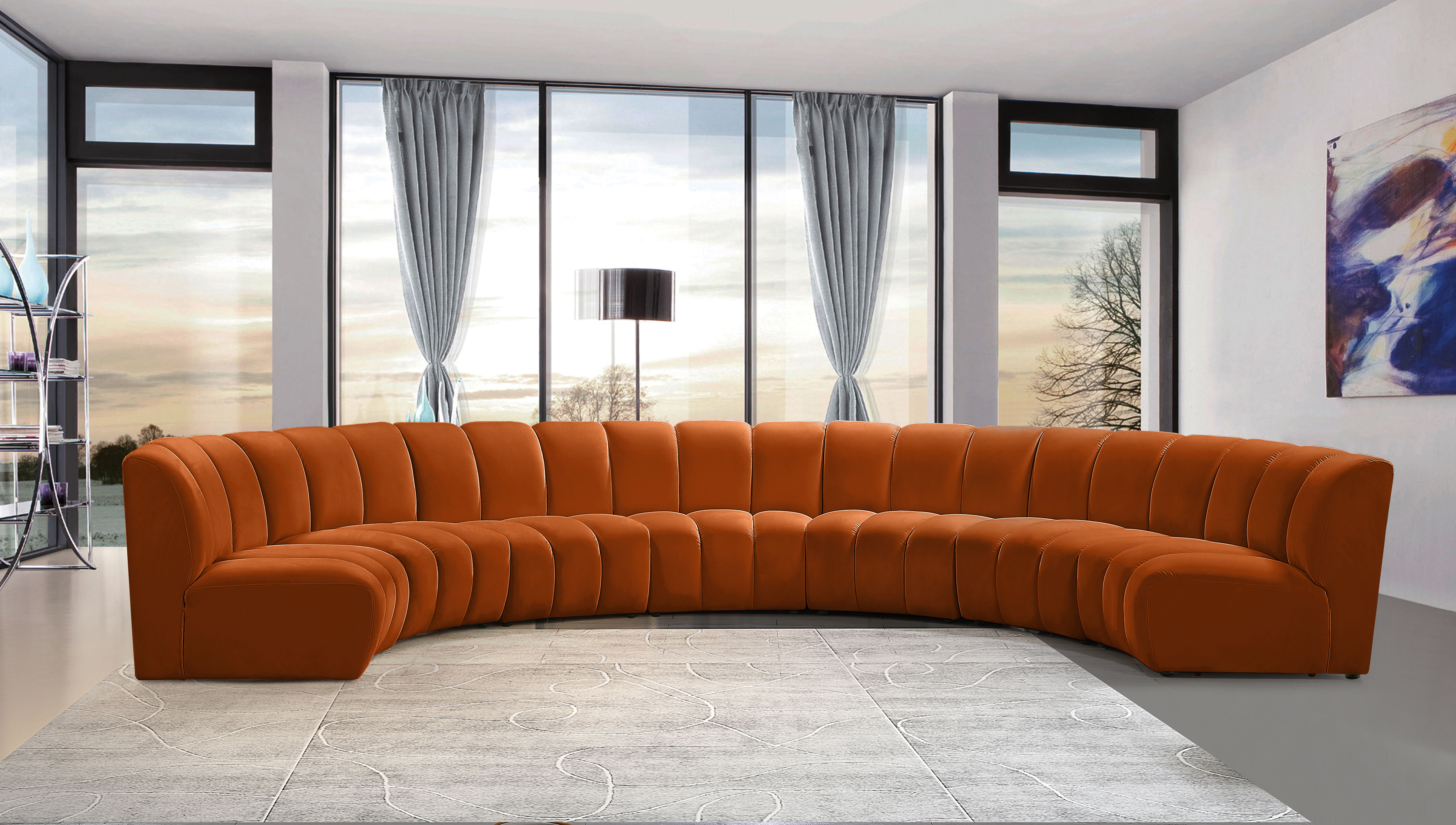 Infinity - 7 Piece Modular Sectional - Cognac