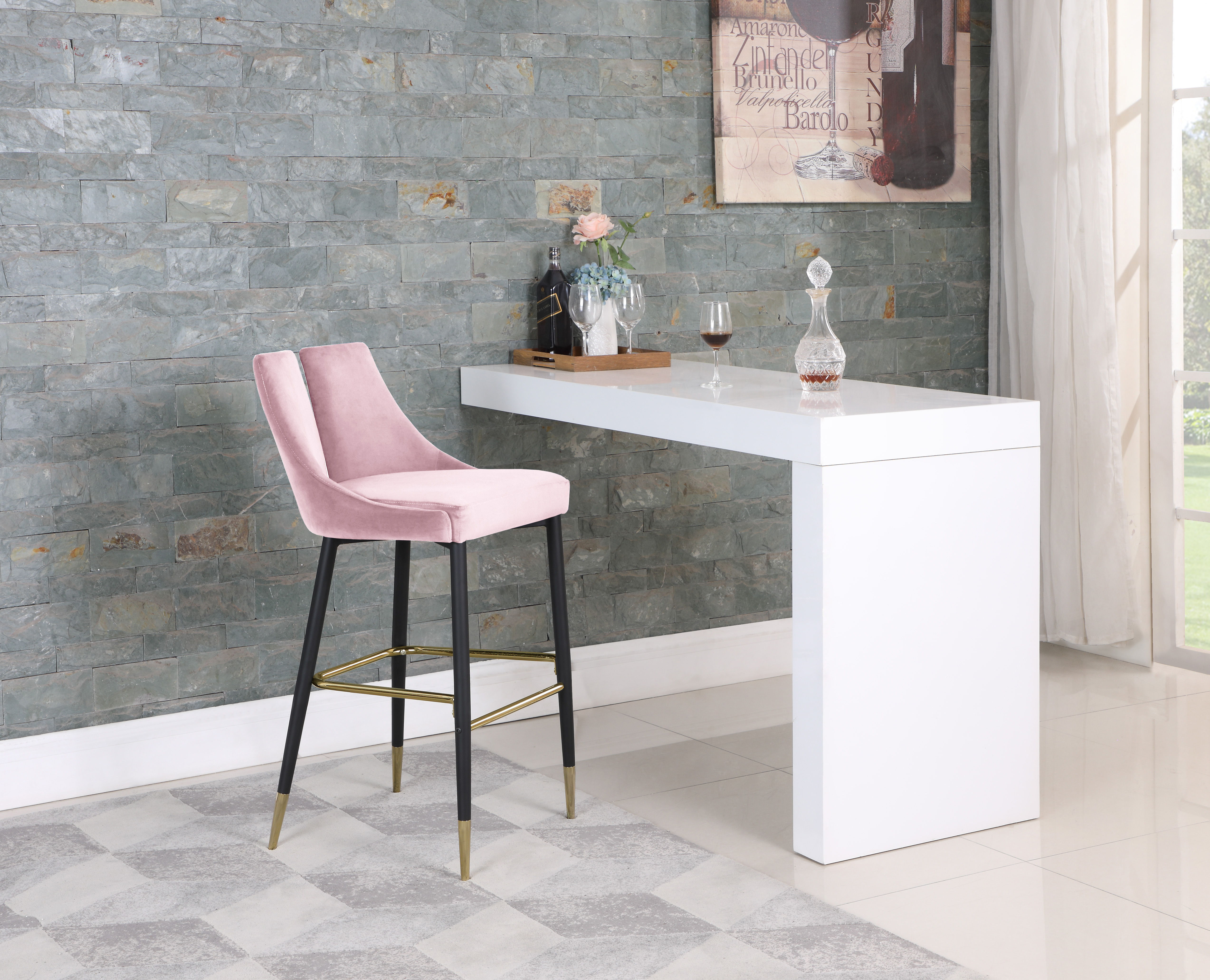 Sleek - Stool (Set of 2) - Pink