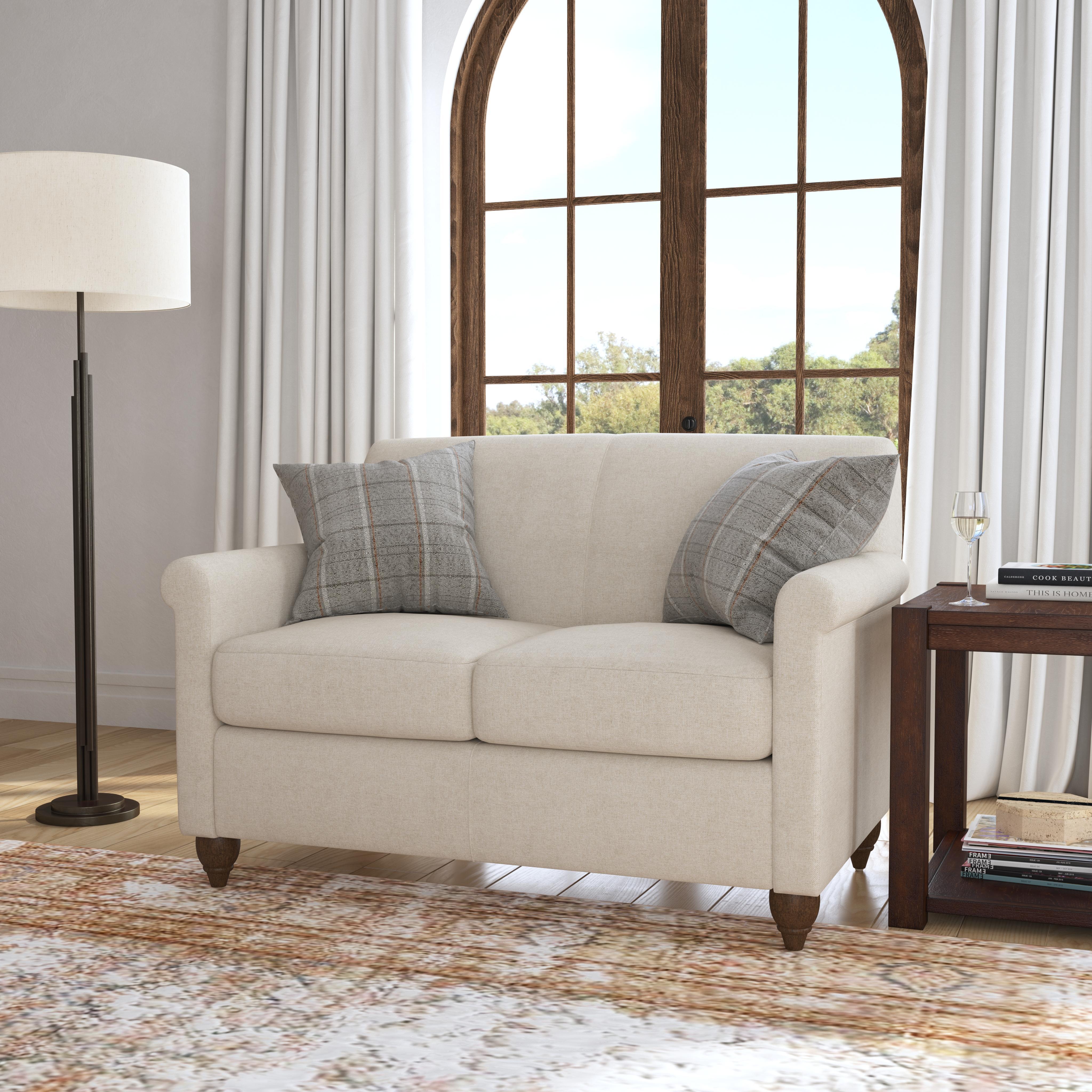 Stella - Fabric Loveseat, dark gray