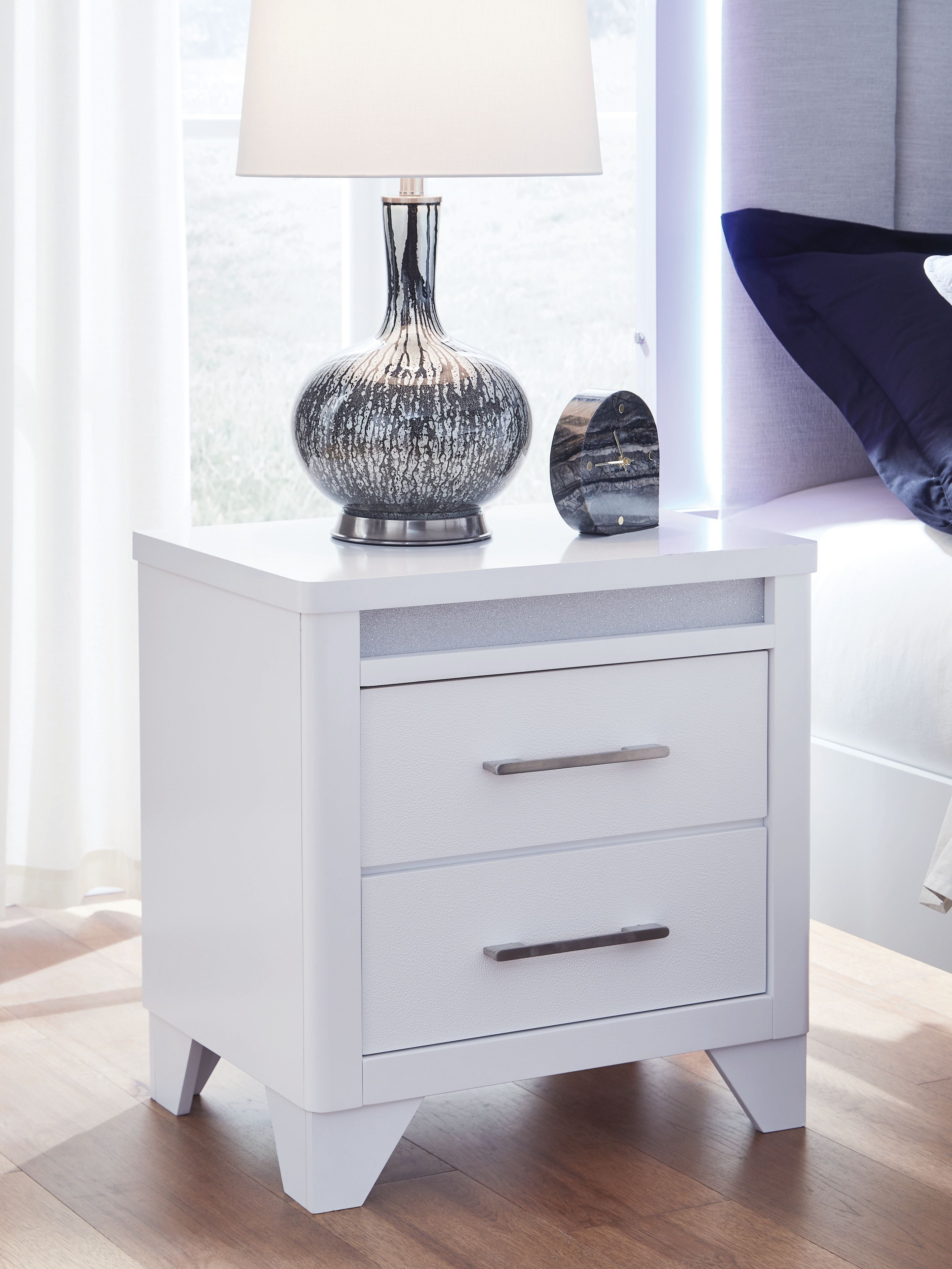 Ashley Furniture Jarlee - Two Drawer Night Stand - White - Image 2